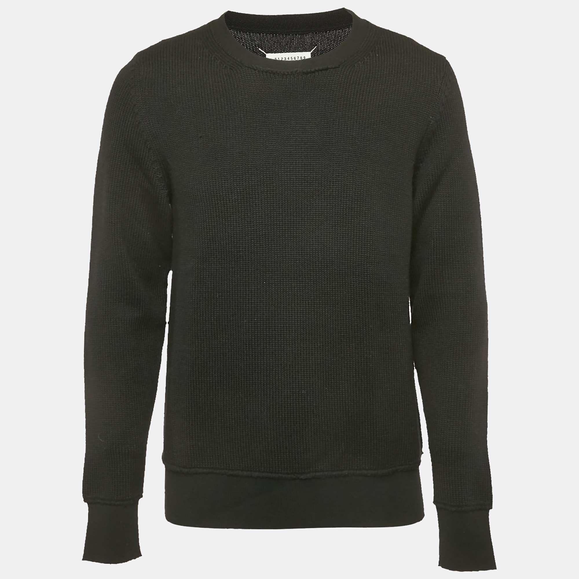 

Maison Martin Margiela Black Wool Knit Crew Neck Sweatshirt L