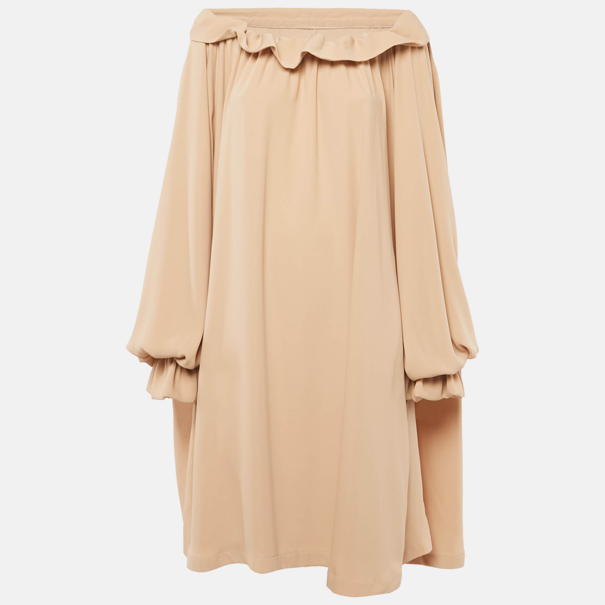 

Maison Martin Margiela Beige Crepe Oversized Short Dress L