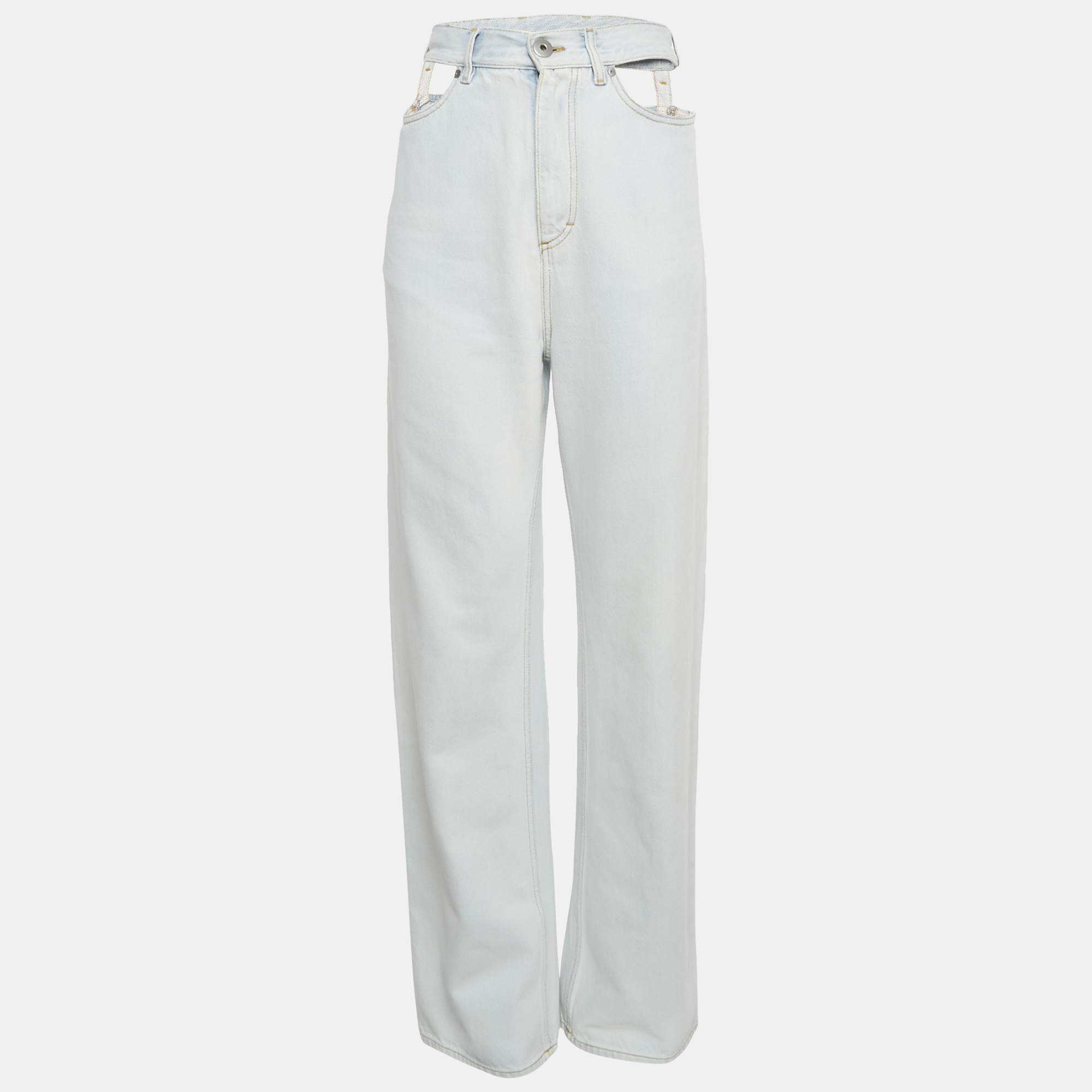 

Maison Martin Margiela Light Blue Denim Cut-Out Jeans M Waist 25"