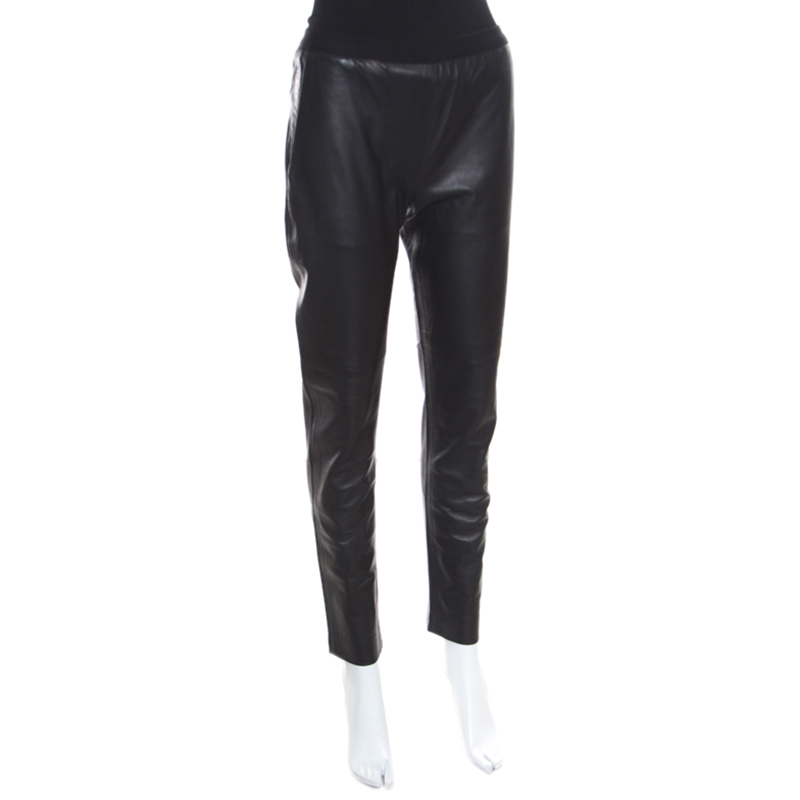 

Maison Martin Margiela Black Lambskin Leather Leggings