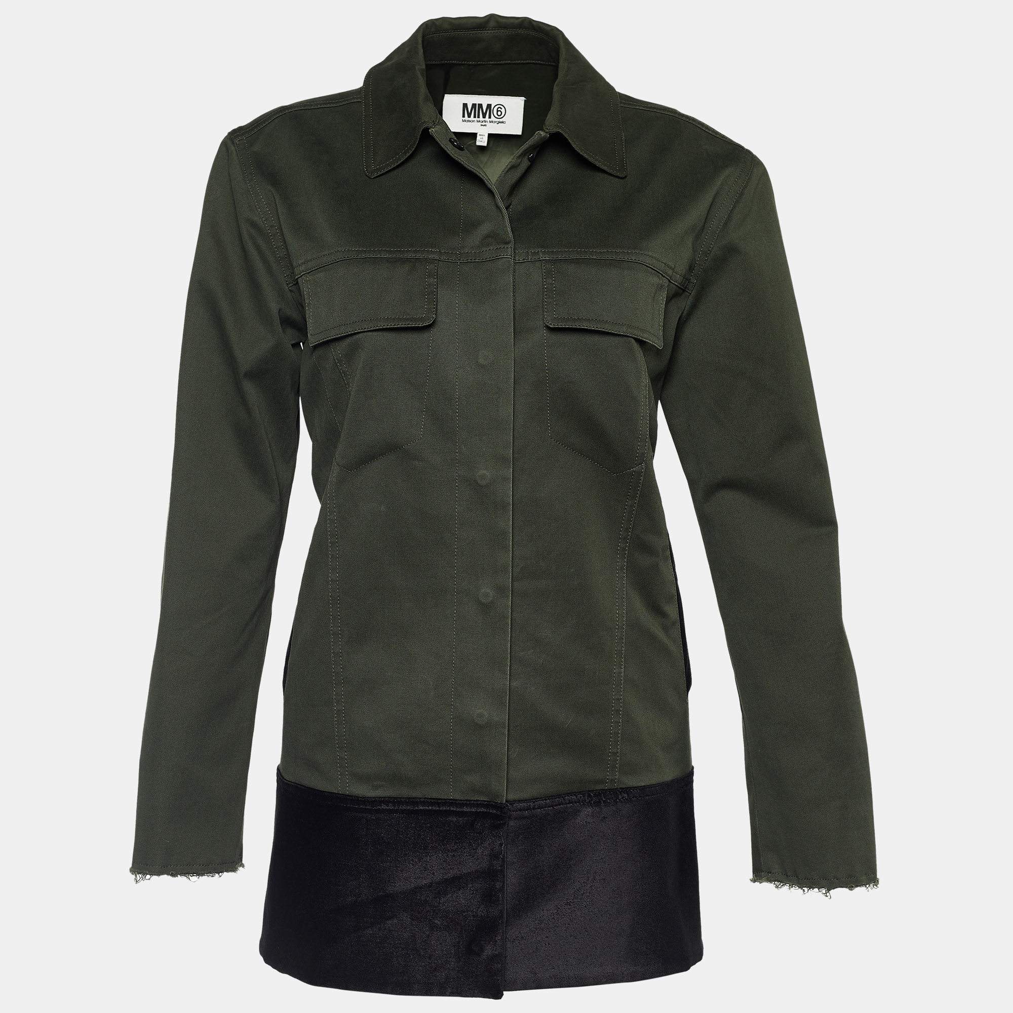 

Maison Martin Margiela MM6 Olive Cotton Oversized Jackets S, Green