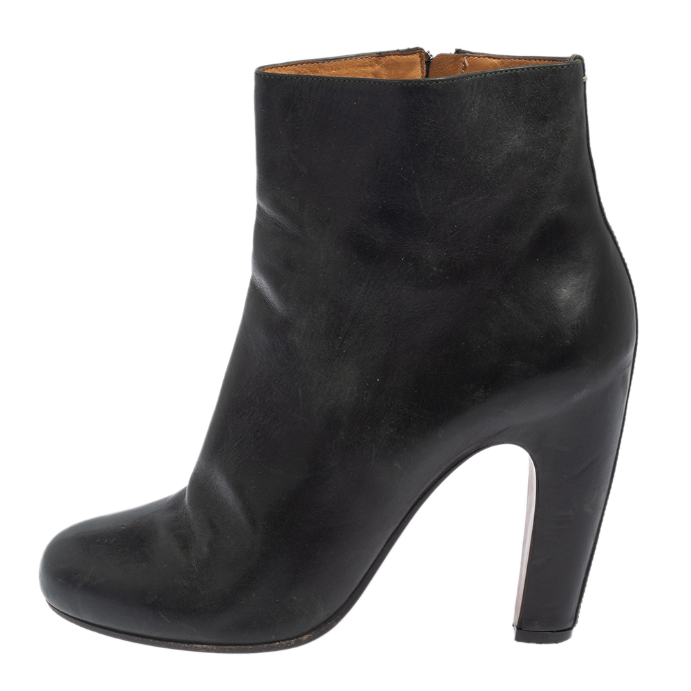 

Maison Martin Margiela Dark Green Leather Ankle Boots Size