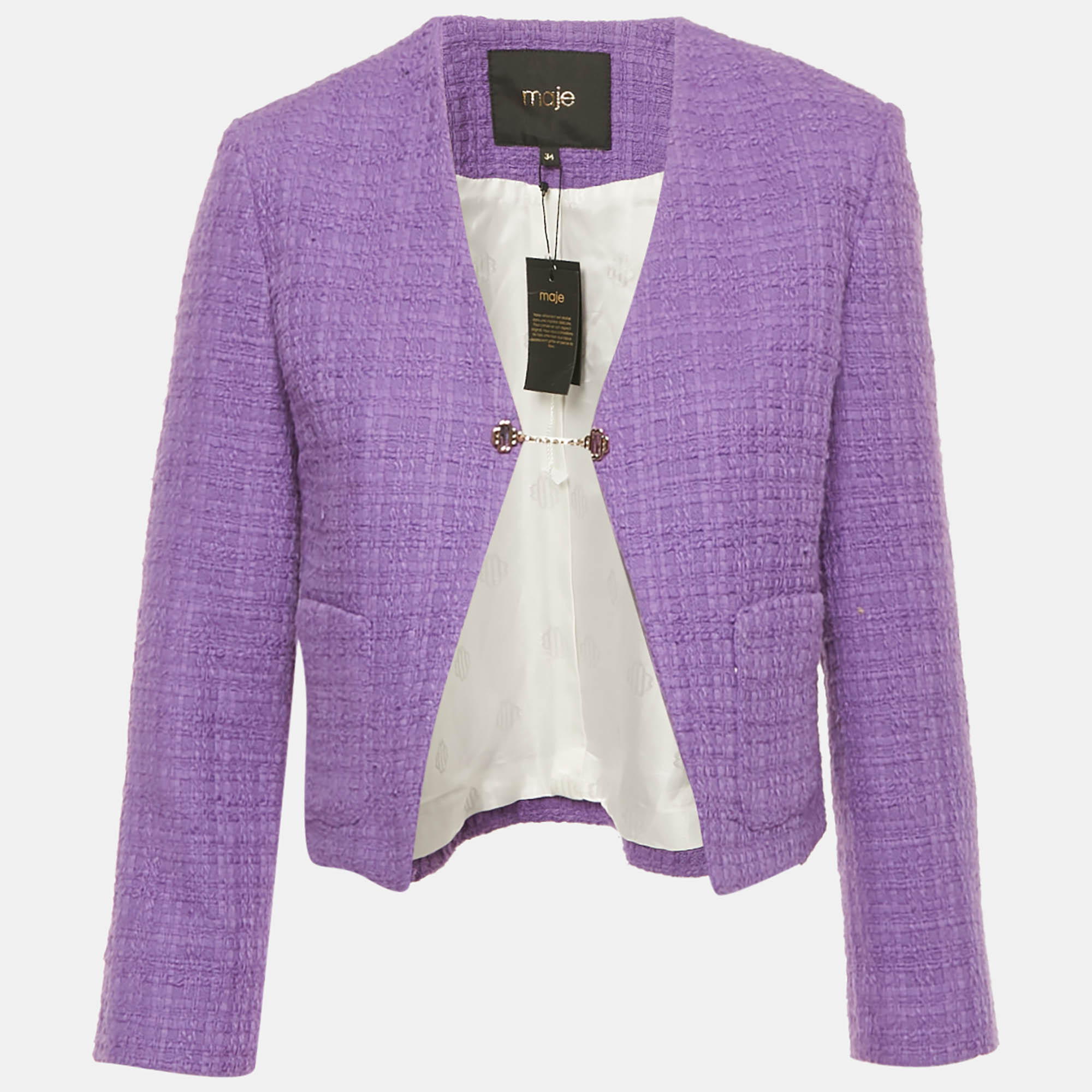 

Maje Purple Tweed Jacket XS