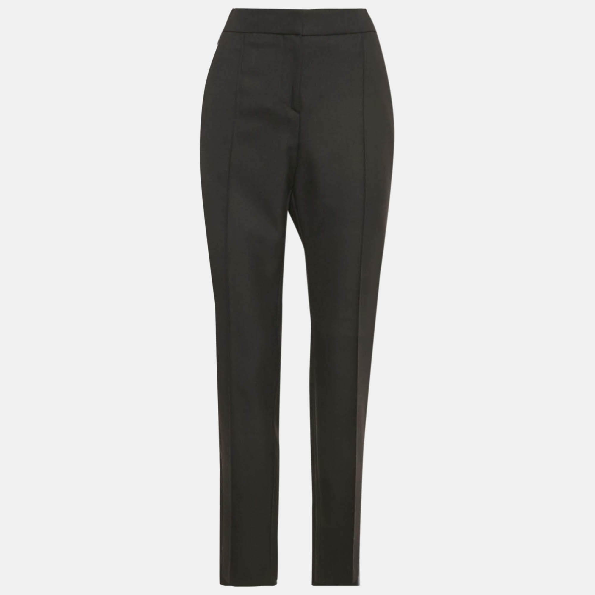 Pre-owned Maje Black Gabardine Tailored Trousers M