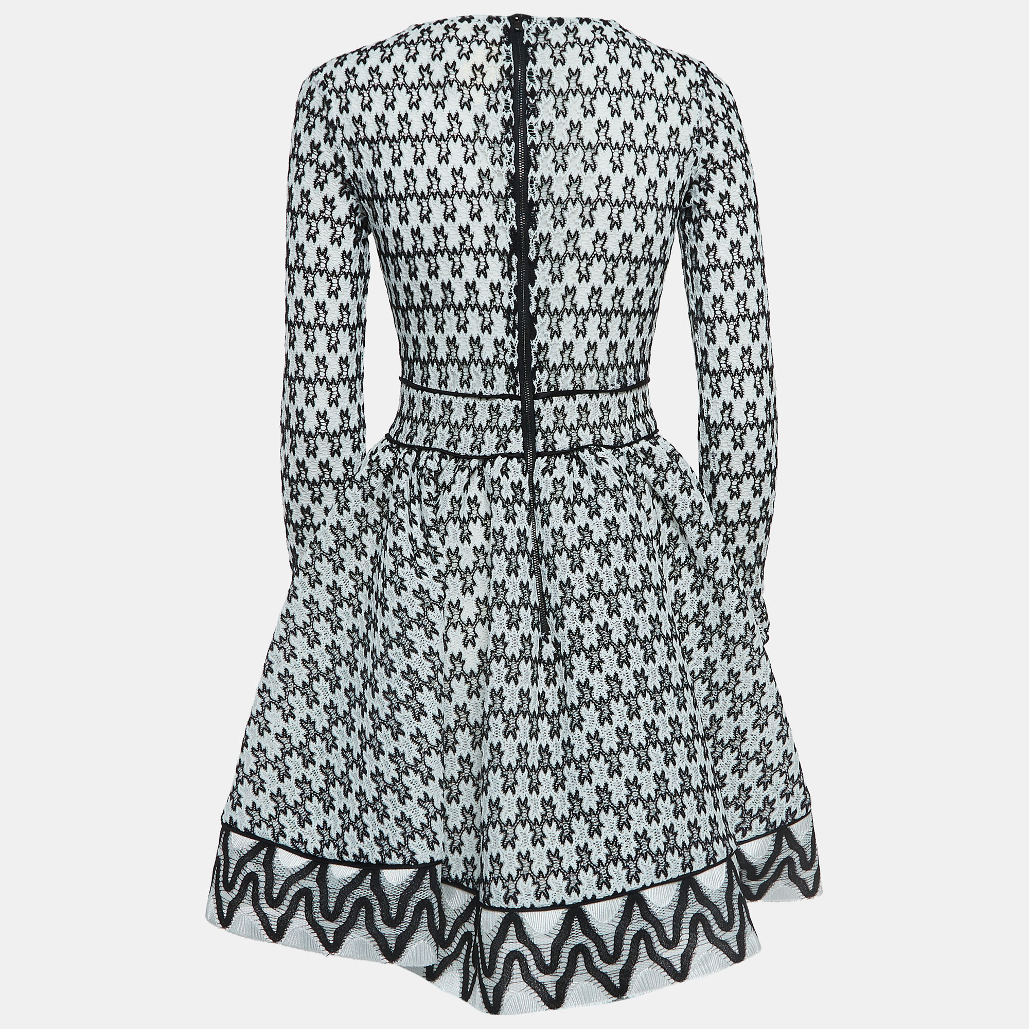 

Maje Black/White Royan Embroidered Lace Mini Dress