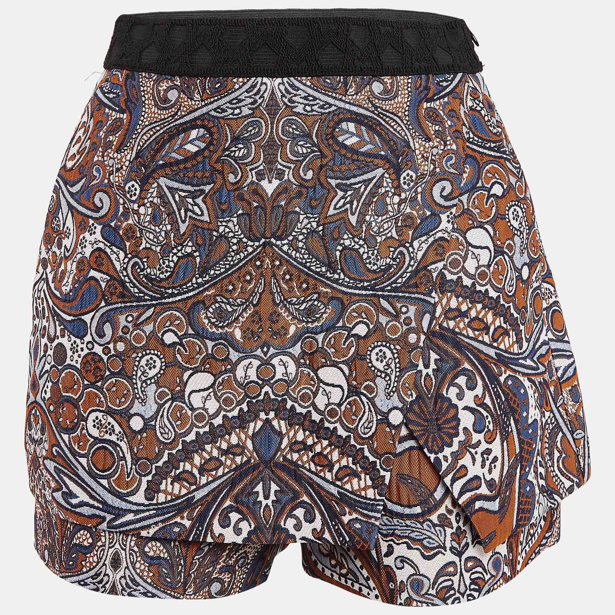 

Maje Multicolor Imane Paisley Jacquard Skort M