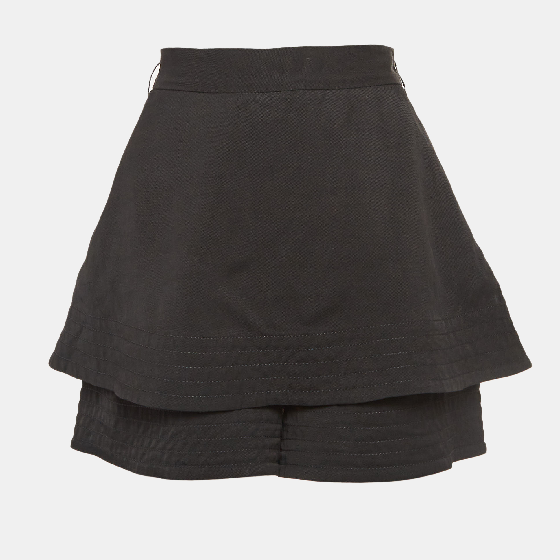 

Maje Black Linen Blend Skort L