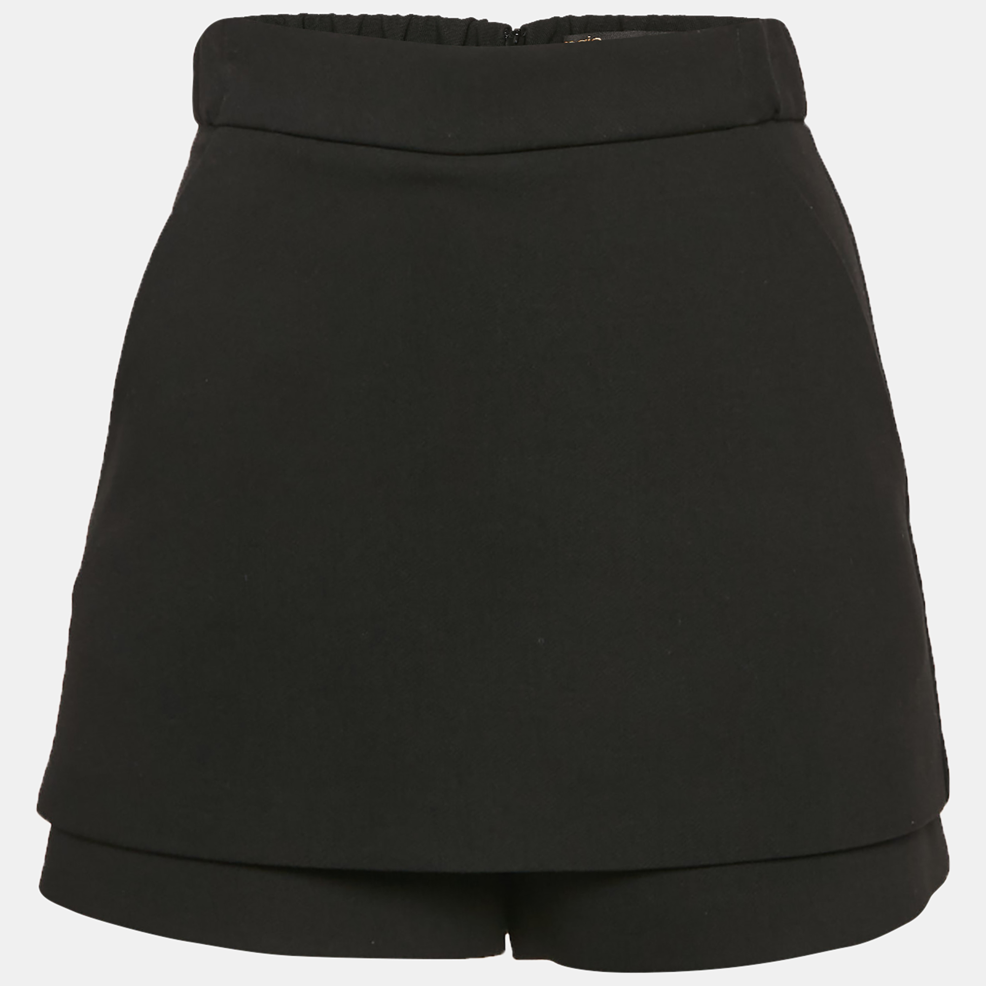 

Maje Black Stretch Crepe Shorts XS