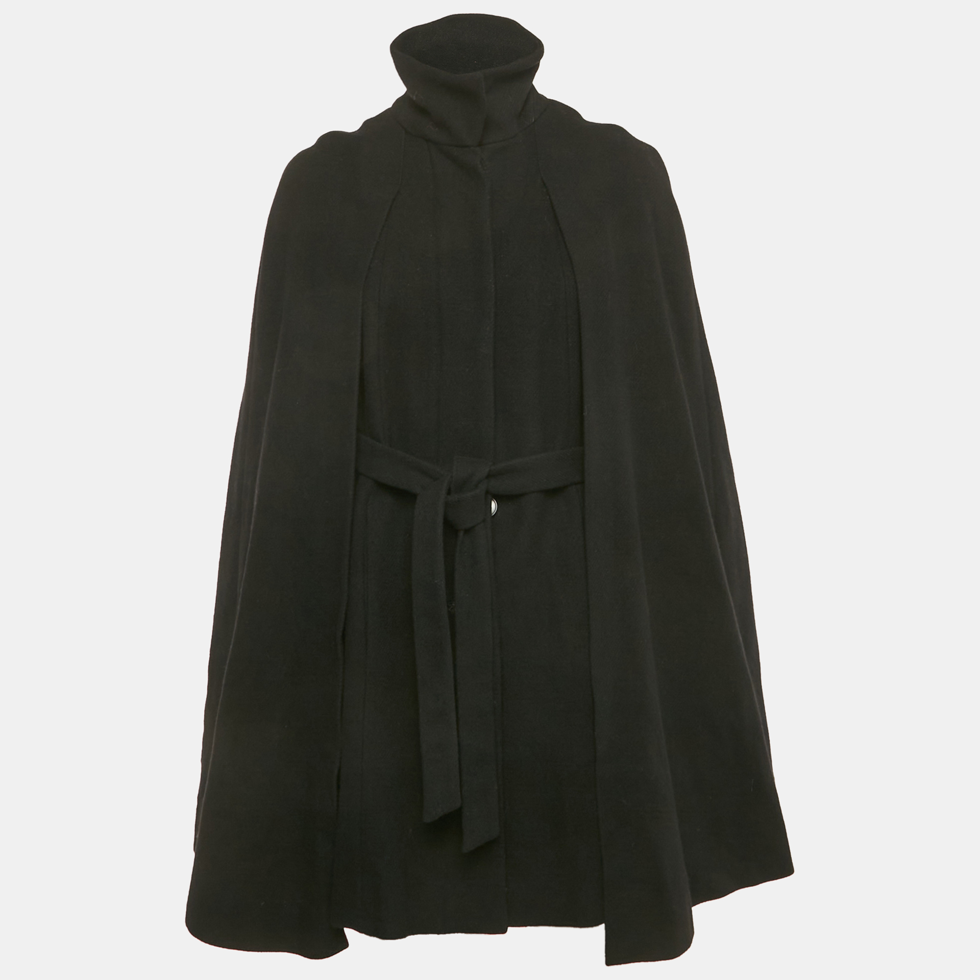 

Maje Black Wool Blend Glass Glow Cape Coat S