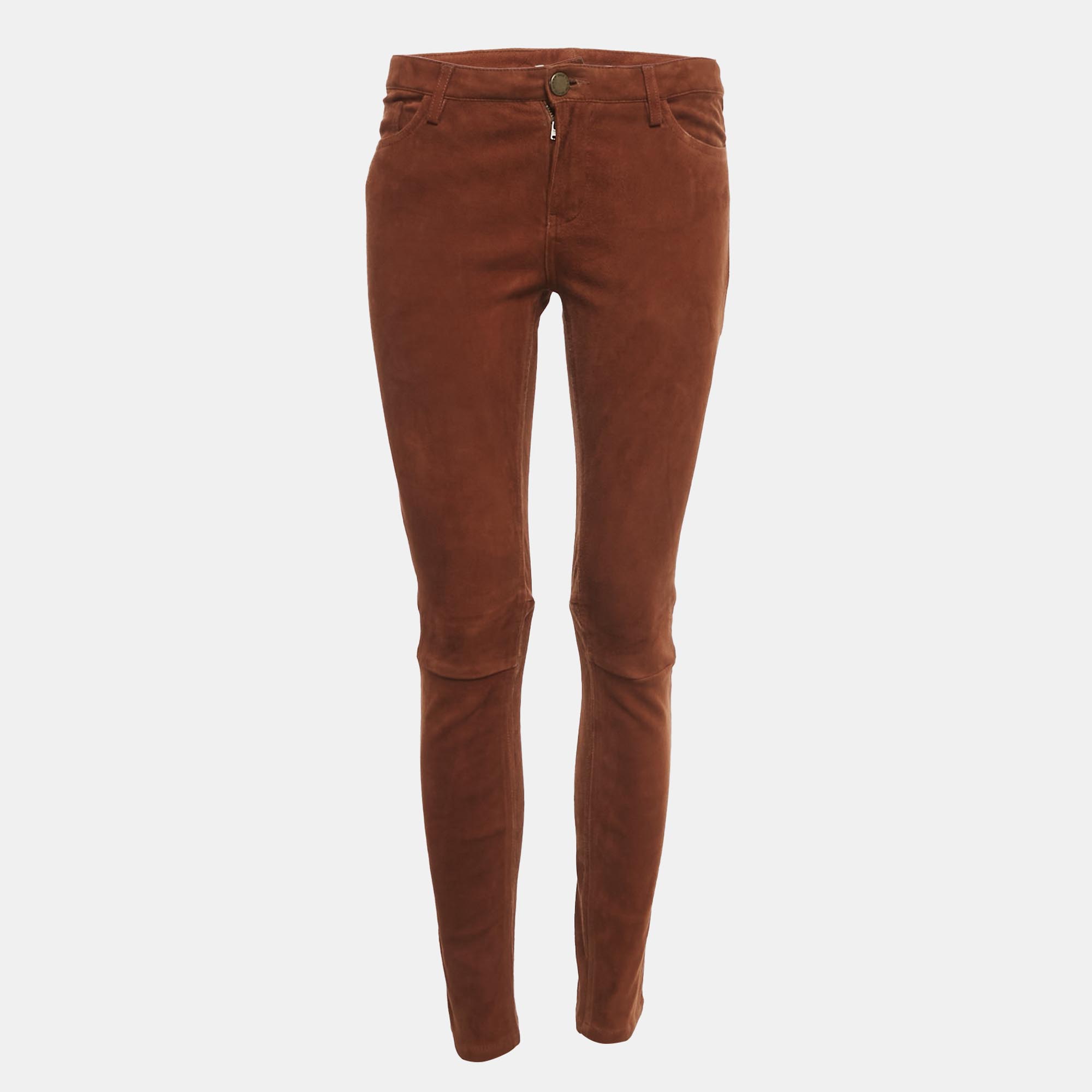 

Maje Camel Brown Suede Skinny Pants M