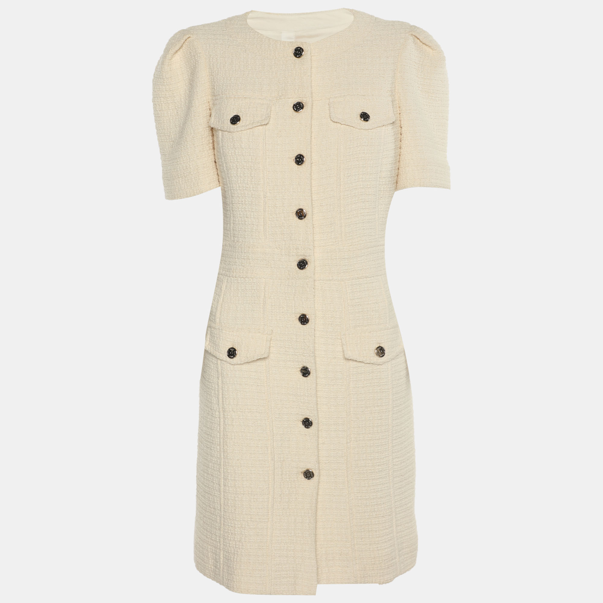 

Maje Cream Tweed Mini Dress S