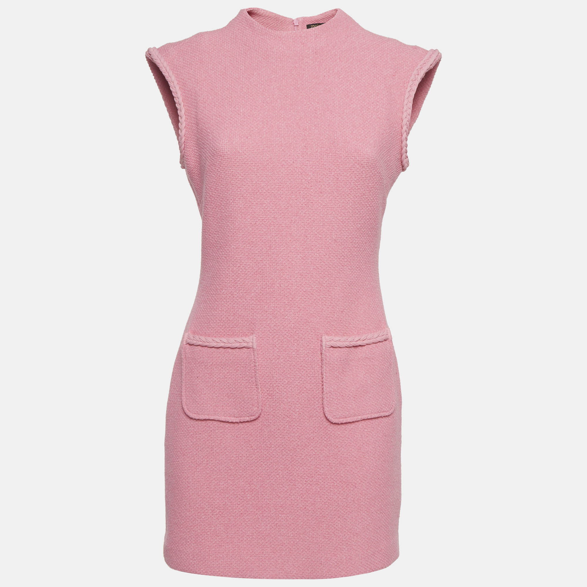 

Maje Pink Tweed Sleeveless Mini Dress S