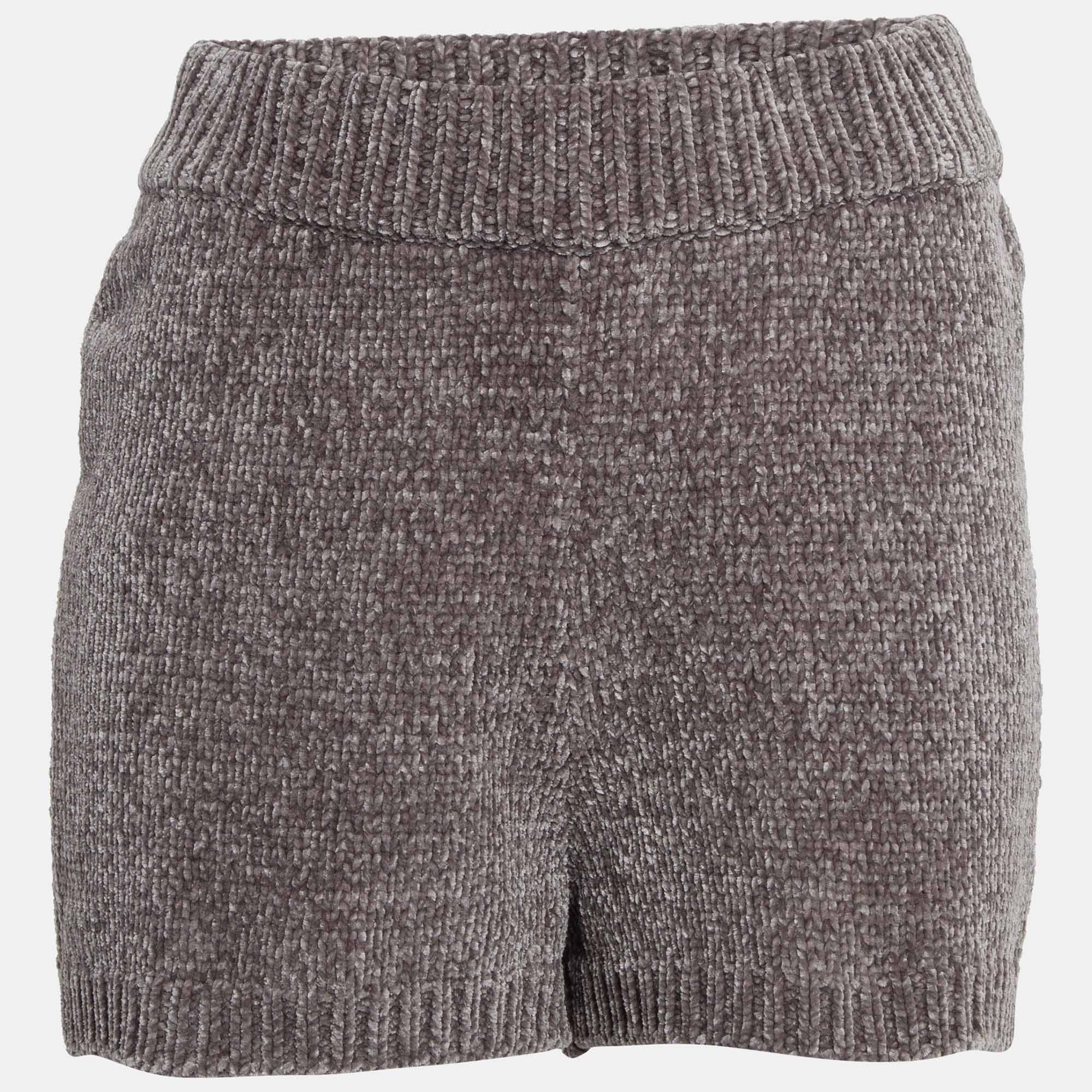 

Majorelle Grey Rib Knit Denitza Chenille Shorts L