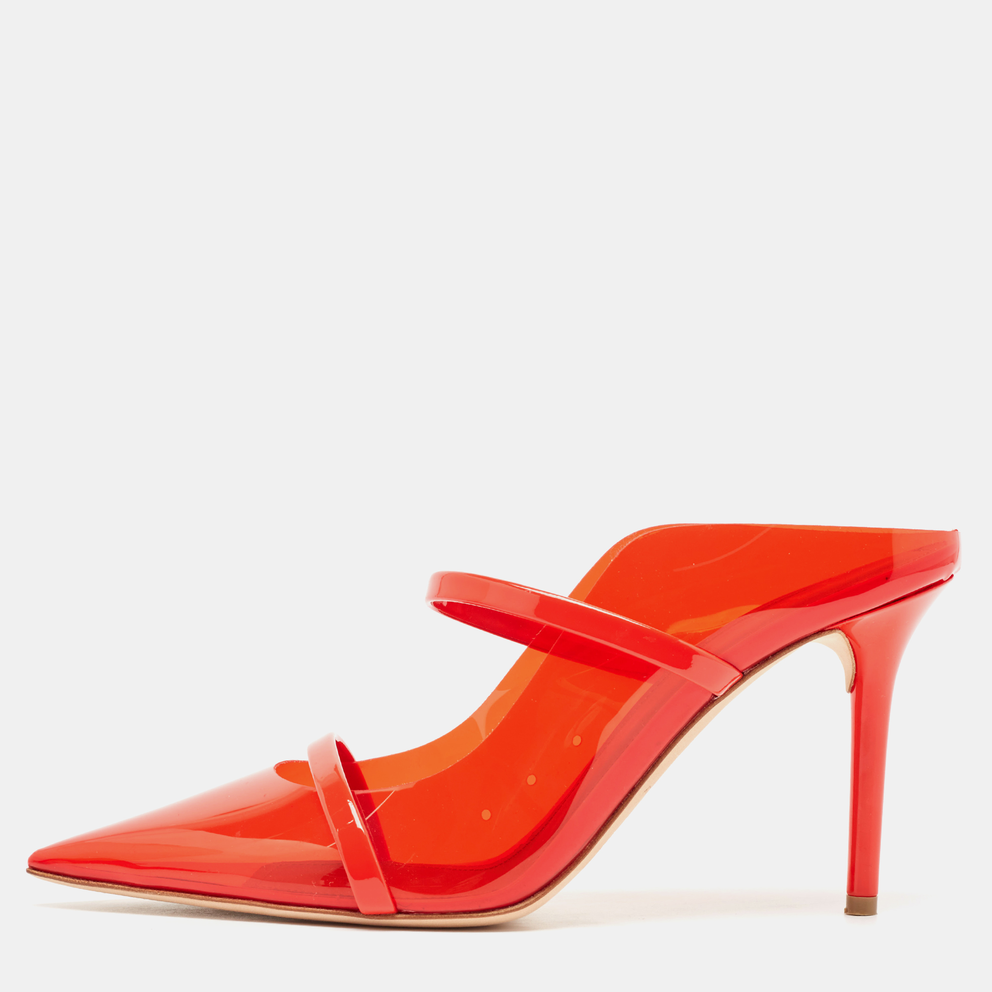 

Malone Souliers Red PVC Maureen Mules Size