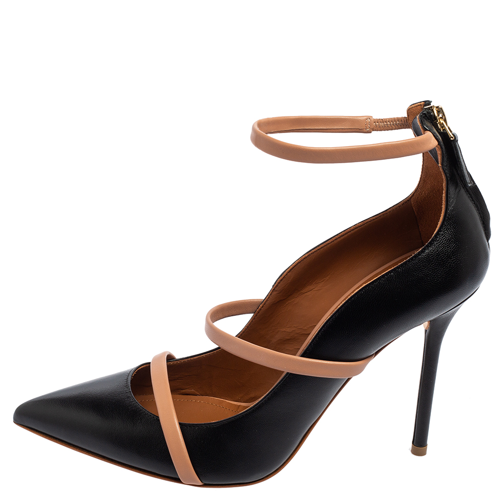 

Malone Souliers Black/Beige Leather Robyn Pumps Size