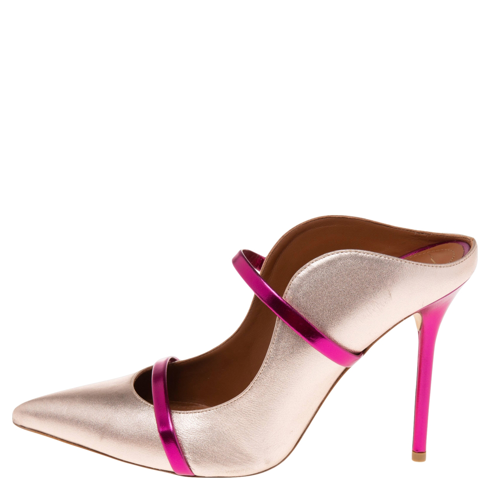 

Malone Souliers Pink Leather Maureen Mules Size
