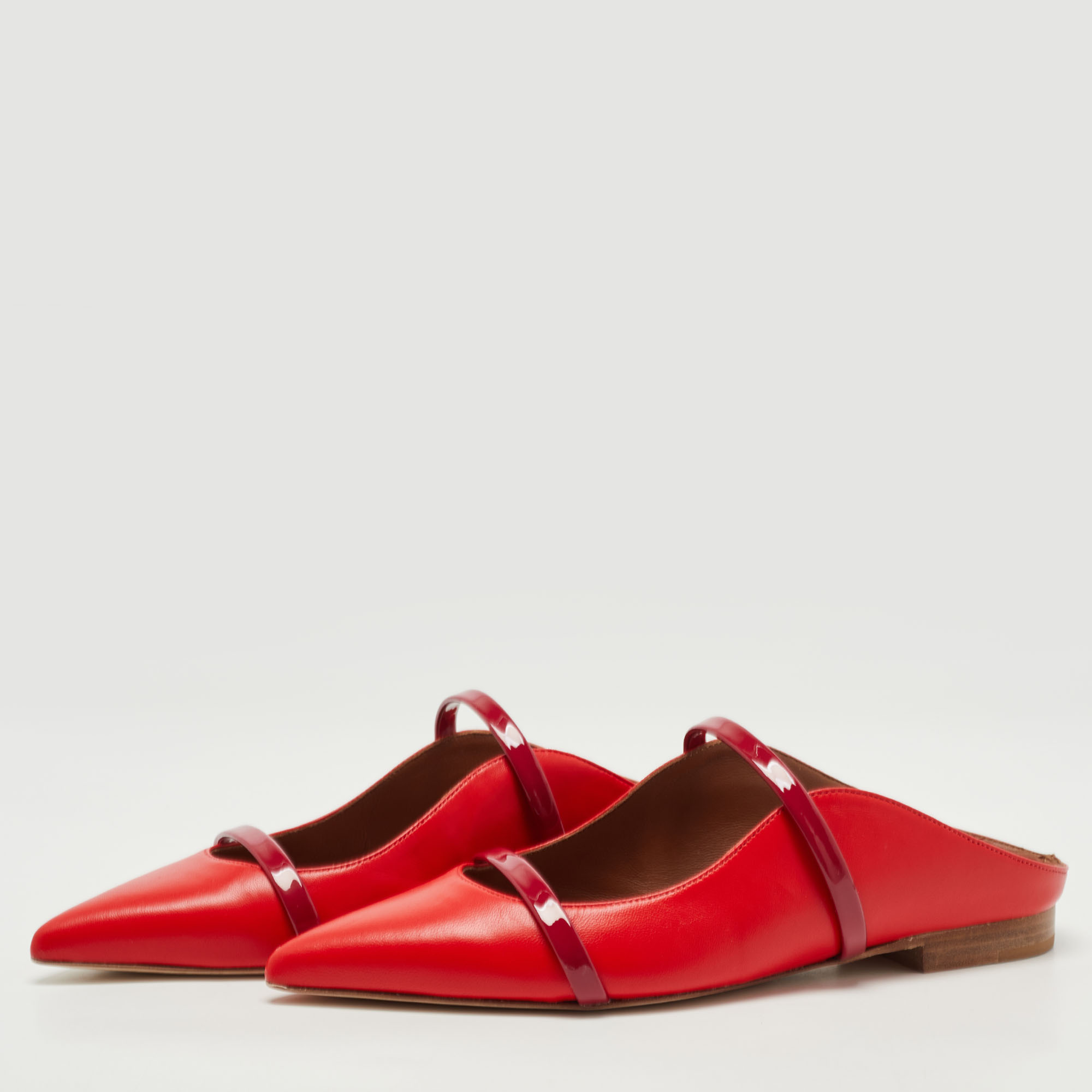 

Malone Souliers Red Leather Maureen Mules Size