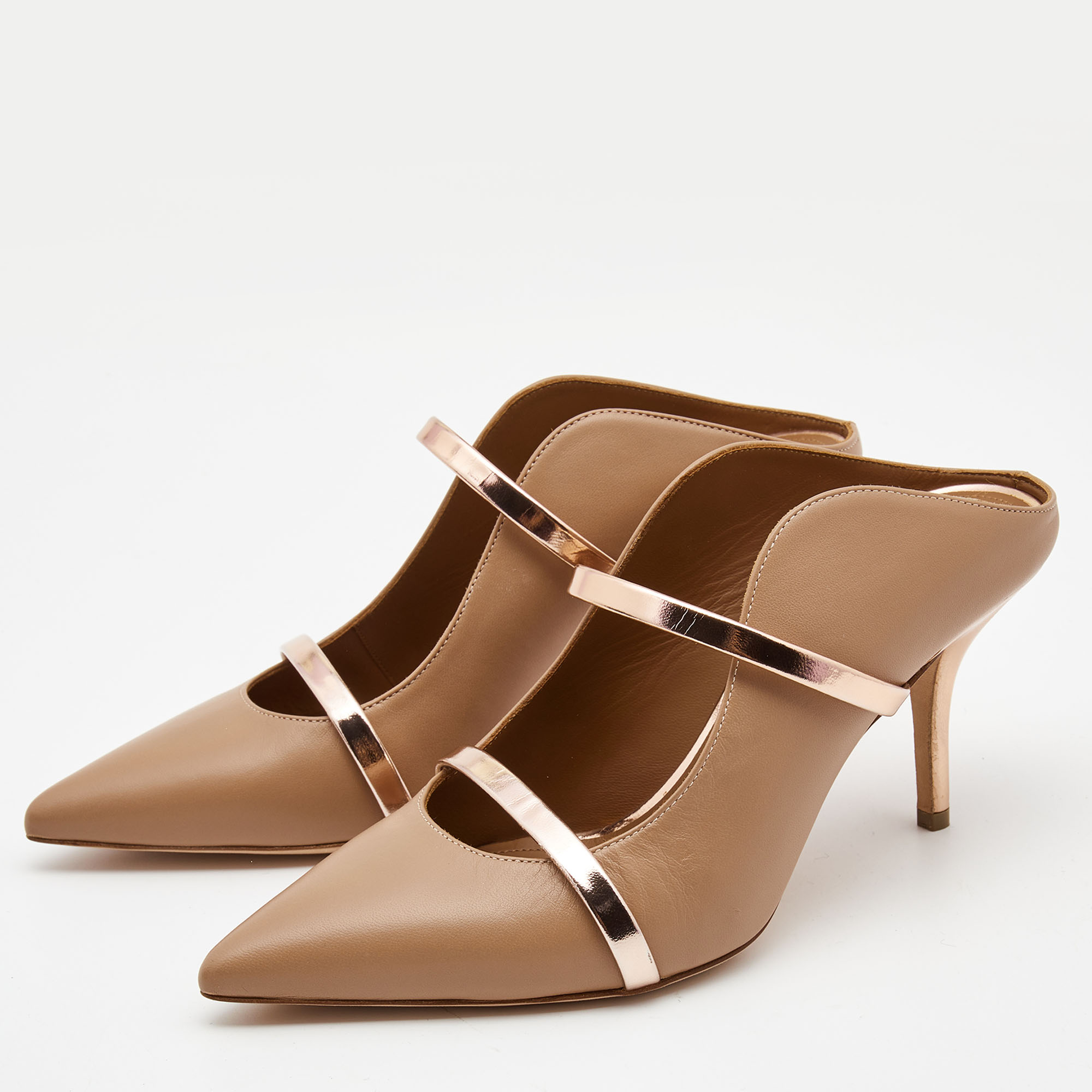 

Malone Souliers Beige Leather Maureen Mules Size