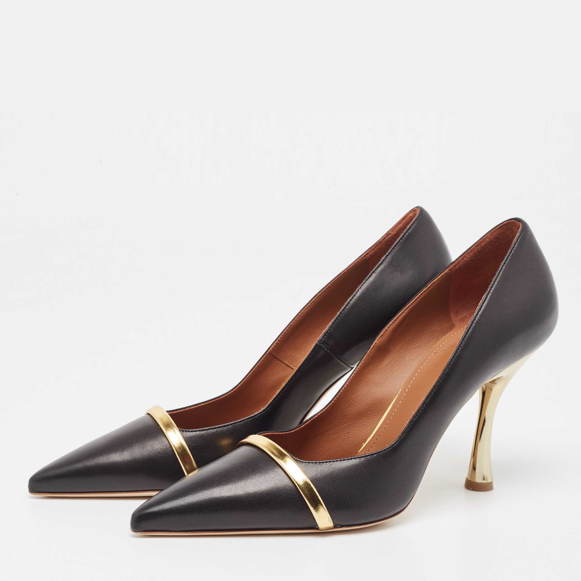 

Malone Souliers Black/Gold Leather Karlie Pumps Size