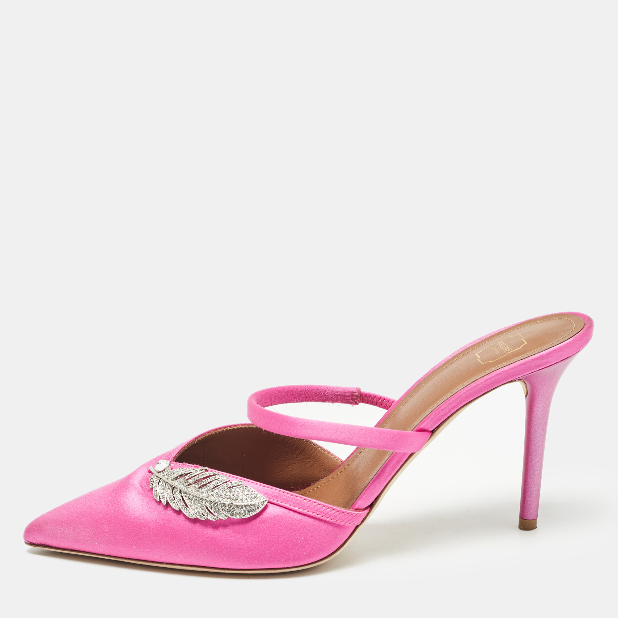 

Malone Souliers Pink Satin Fara Mules Size