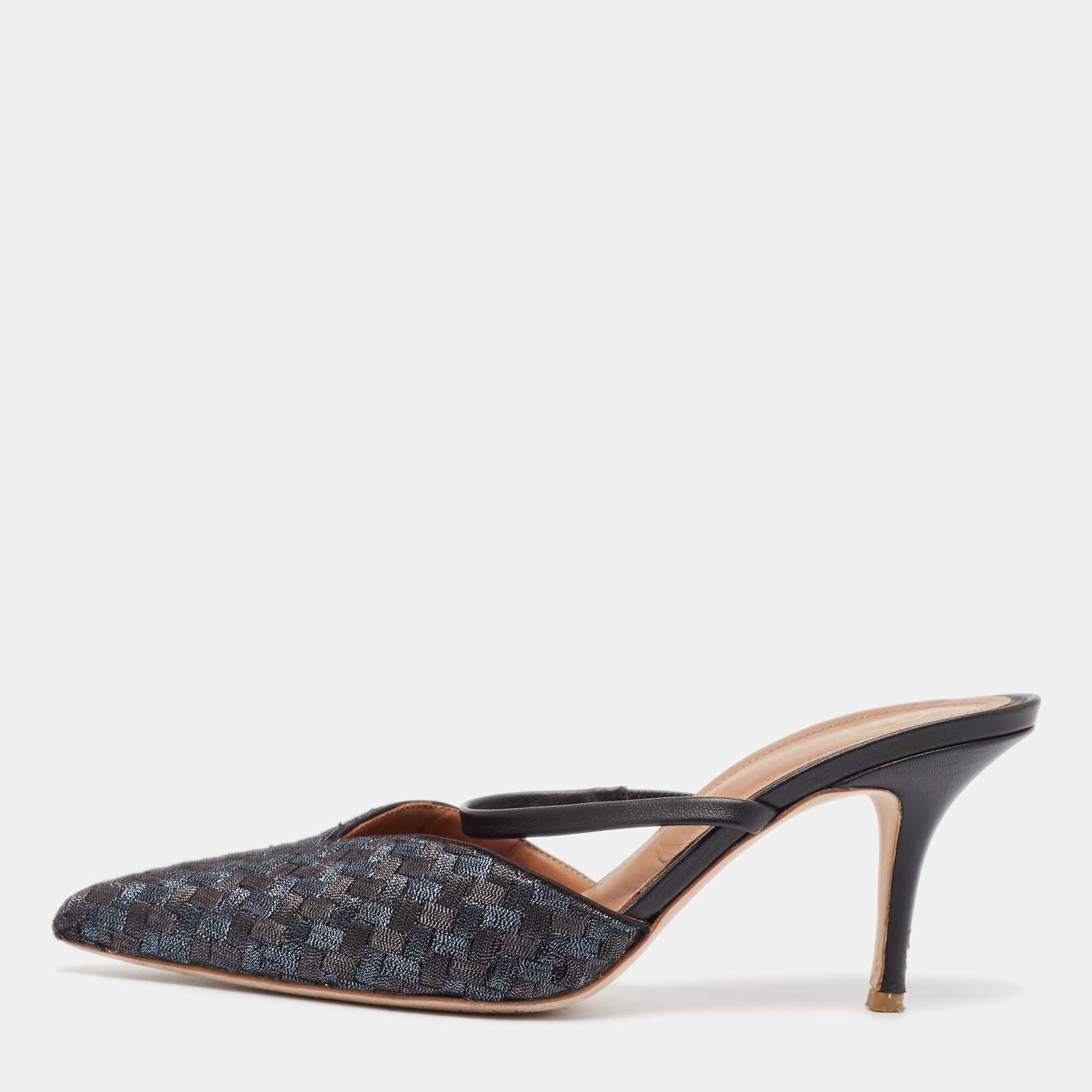 

Malone Souliers Metallic Fabric Leather Marla Mules