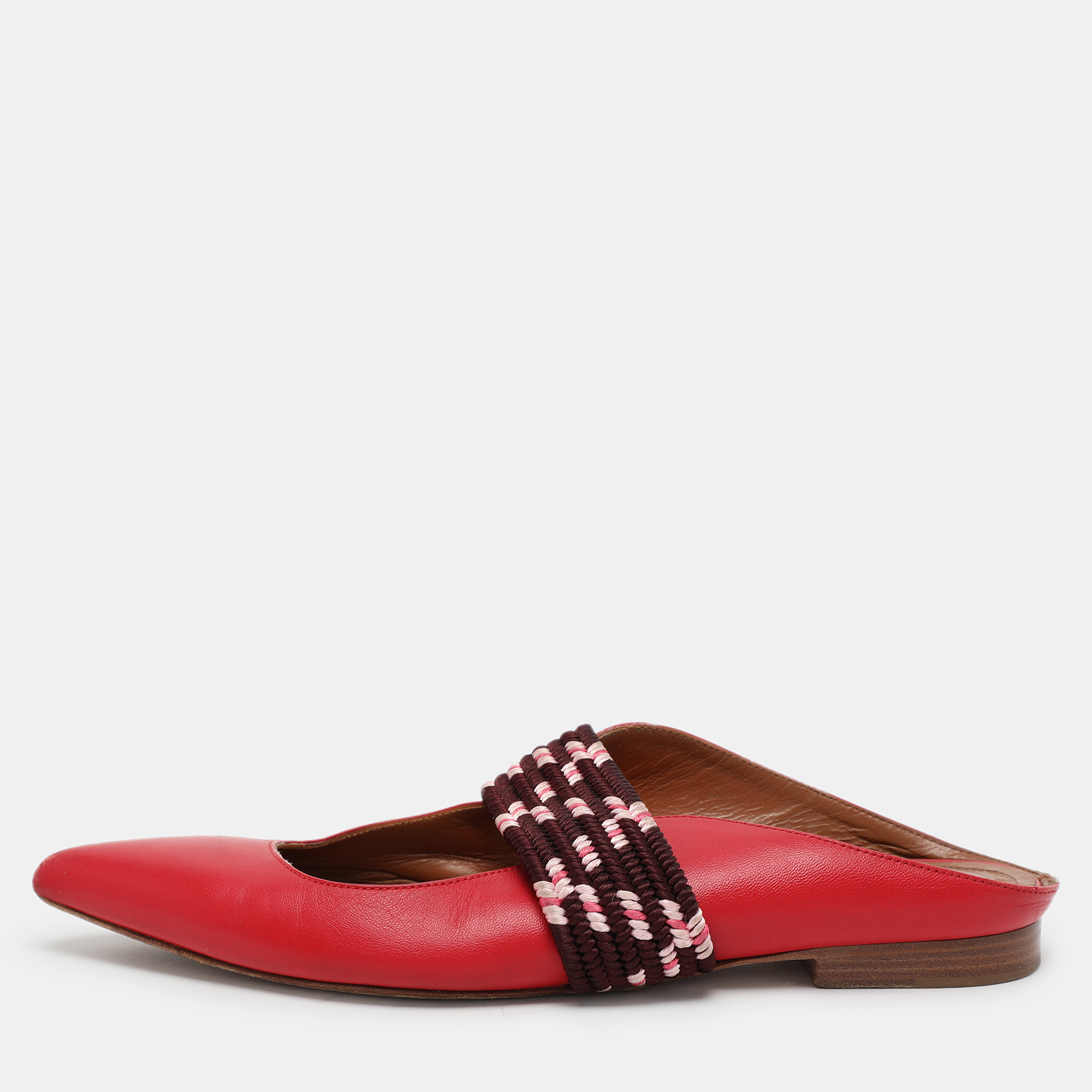 

Malone Souliers Red Leather Maisie Mules Size