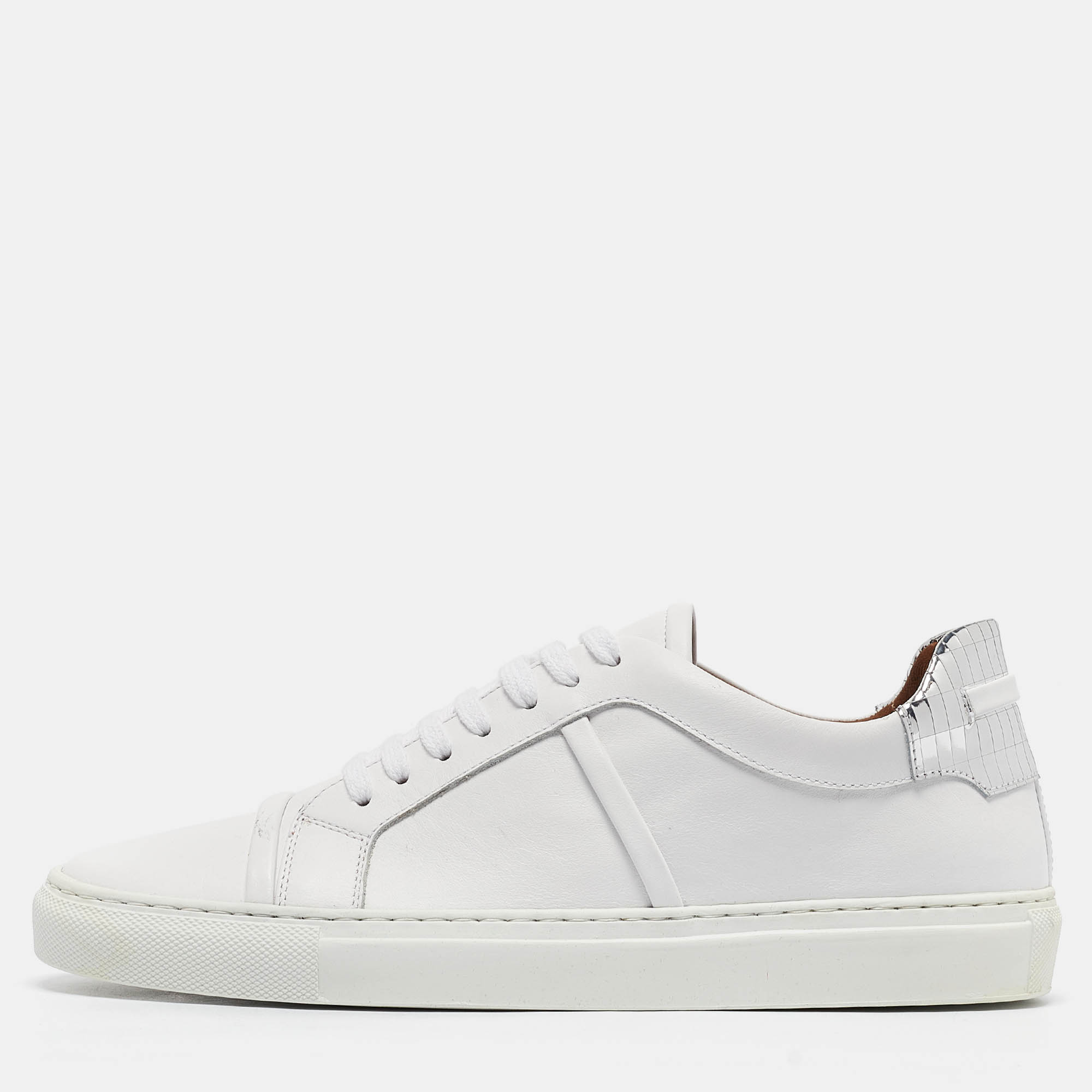 

Malone Souliers White Leather Musa Lace Up Sneakers Size