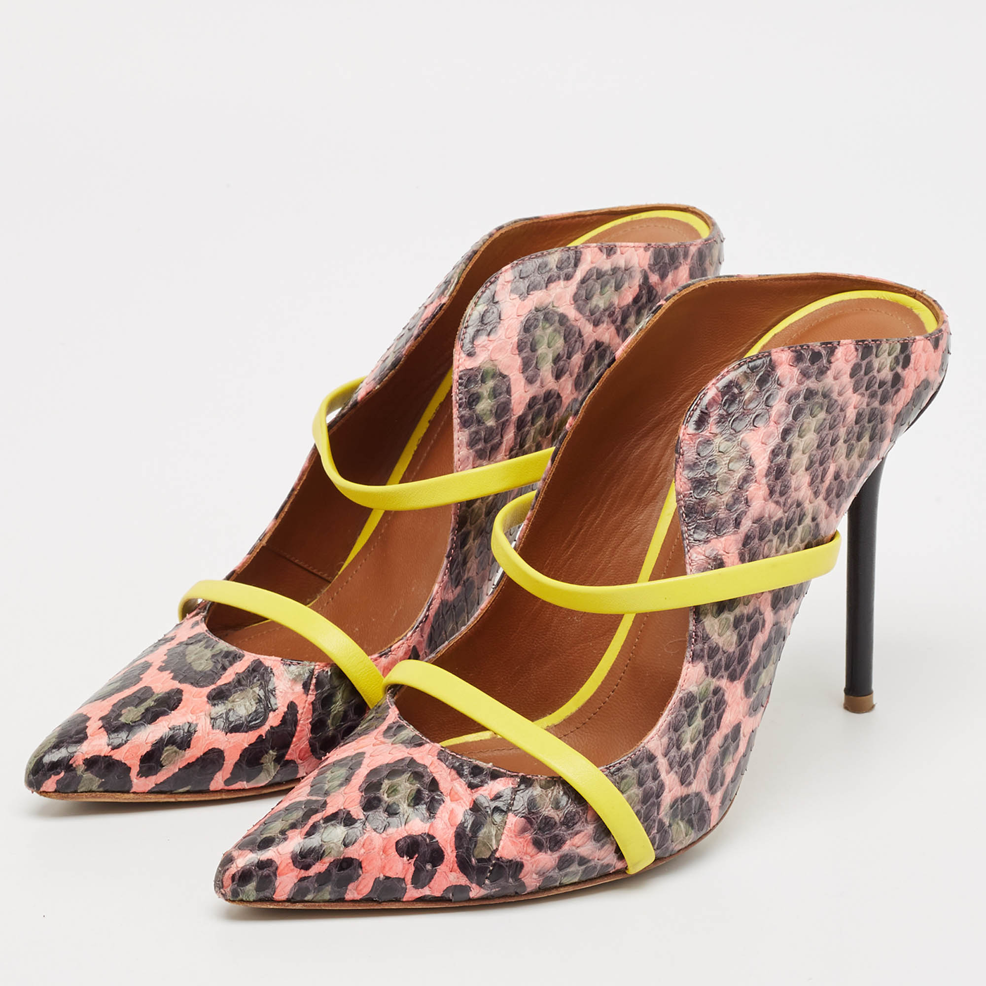 Malone Souliers Multicolor Python Leather Maureen Pumps Size 37 