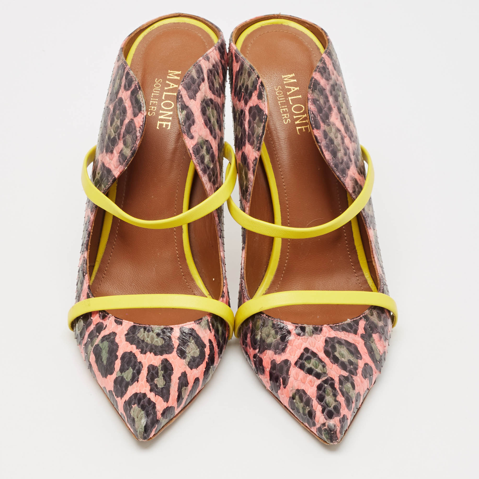 Malone Souliers Multicolor Python Leather Maureen Pumps Size 37 