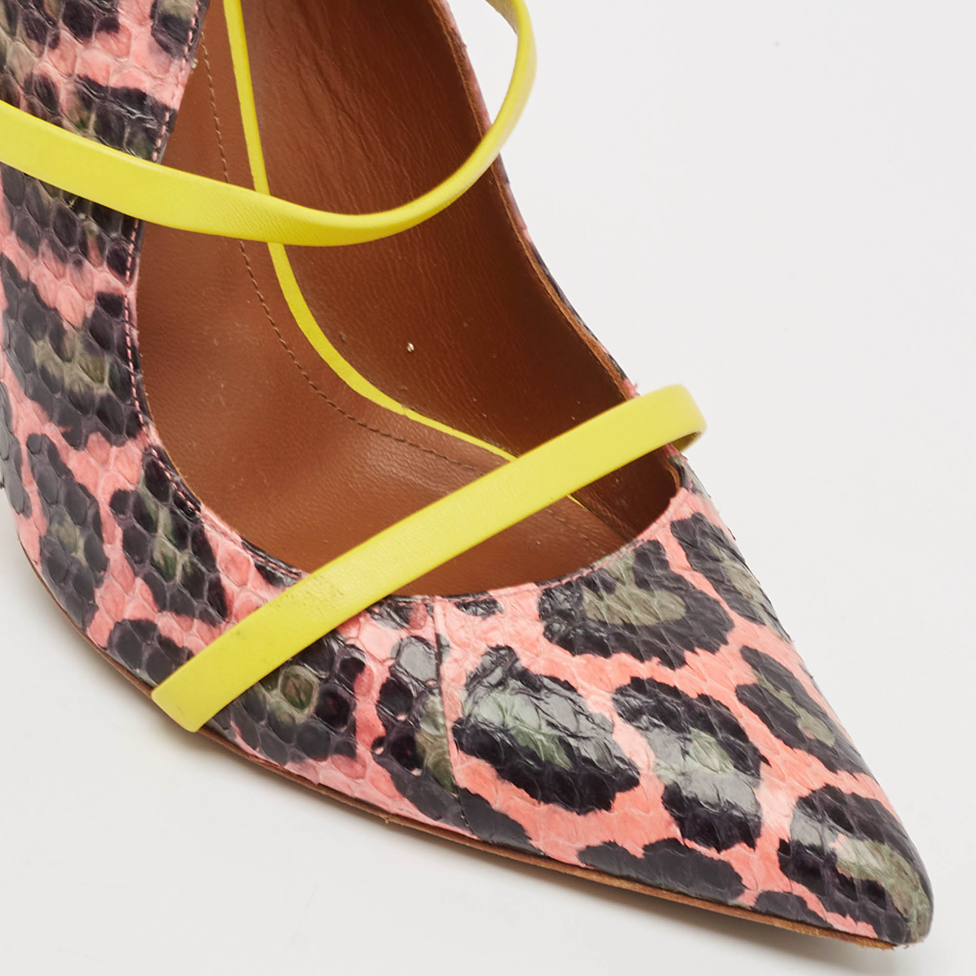 Malone Souliers Multicolor Python Leather Maureen Pumps Size 37 