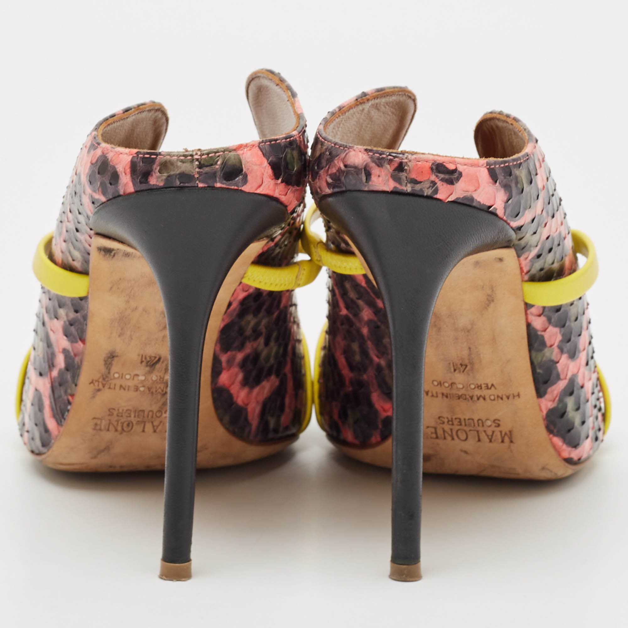 Malone Souliers Multicolor Python Leather Maureen Pumps Size 37 