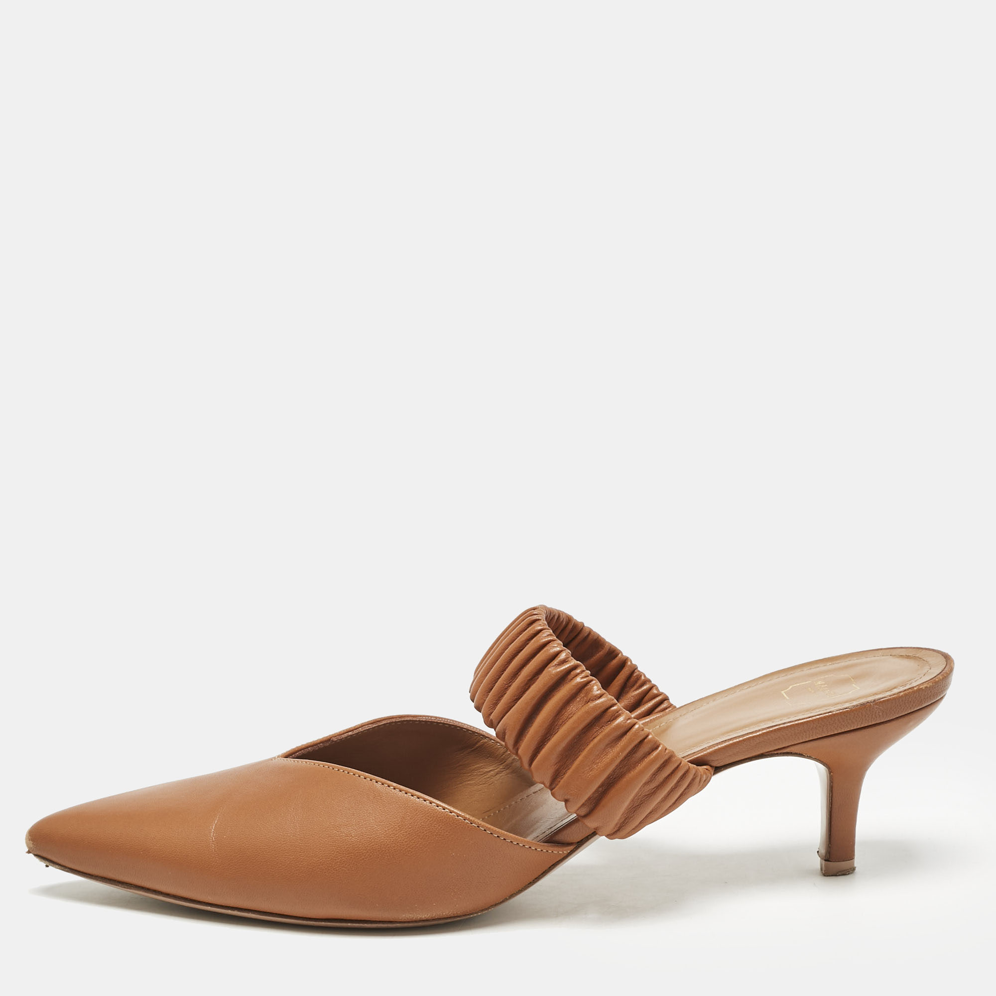 

Malone Souliers Brown Leather Matilda Mules Size