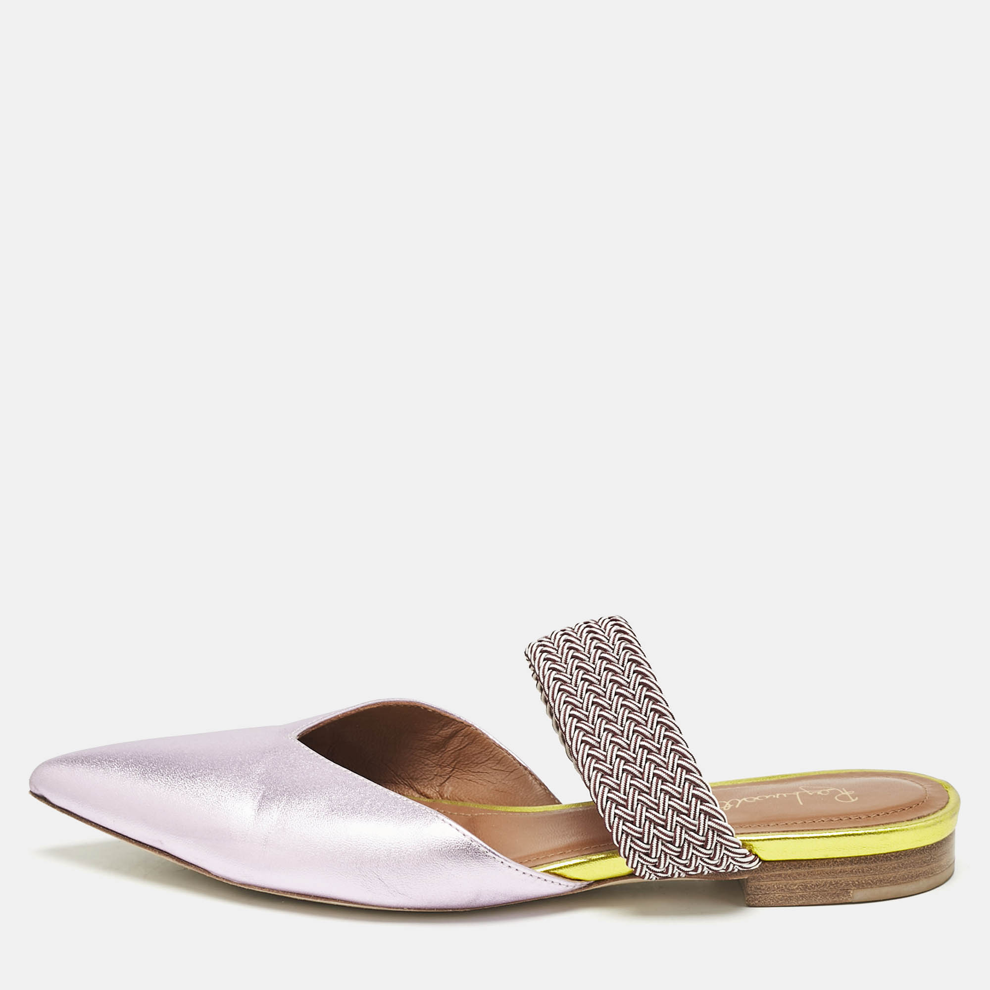 

Malone Souliers Metallic Leather Maisie Mules Size