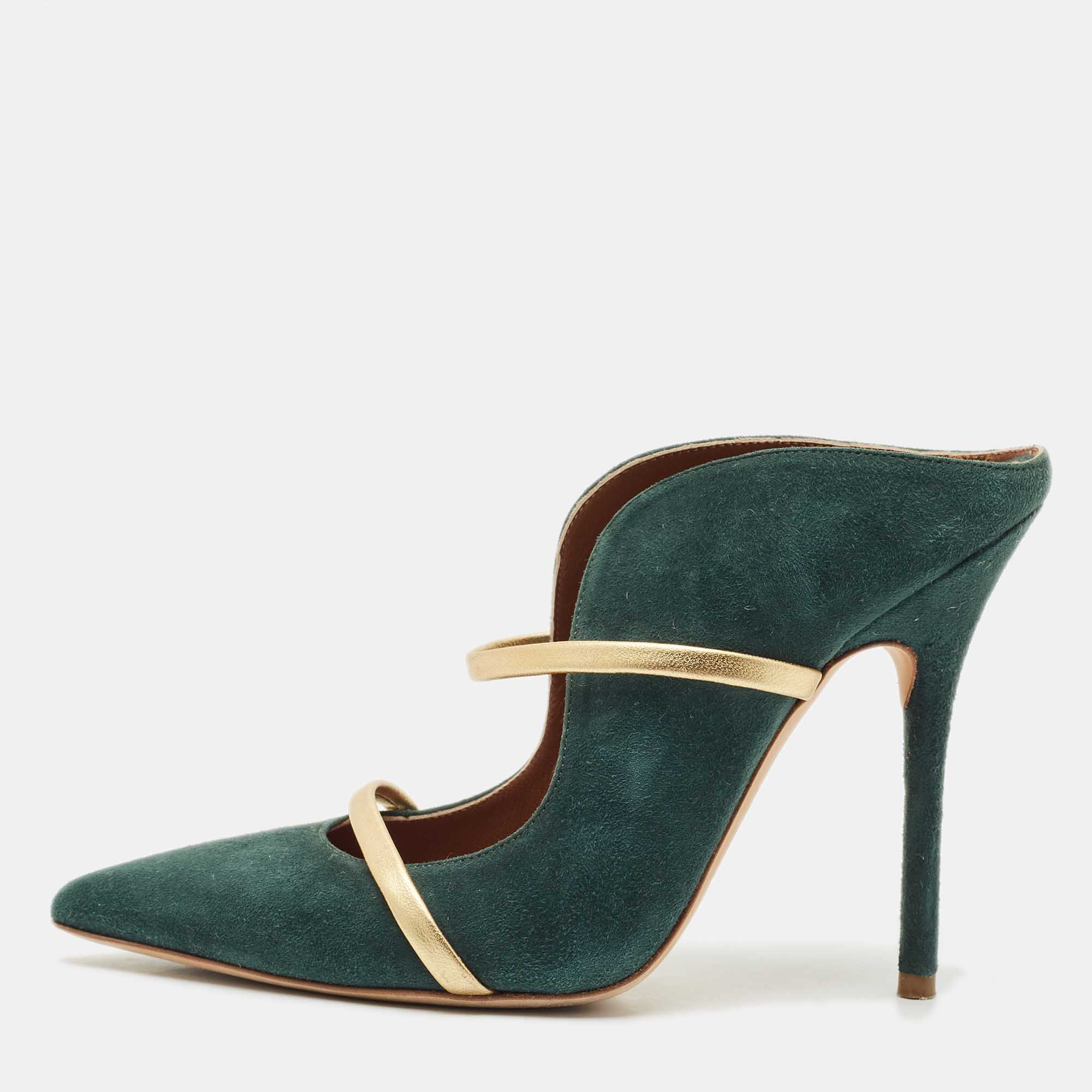 

Malone Souliers Green Suede Maureen Pumps Size