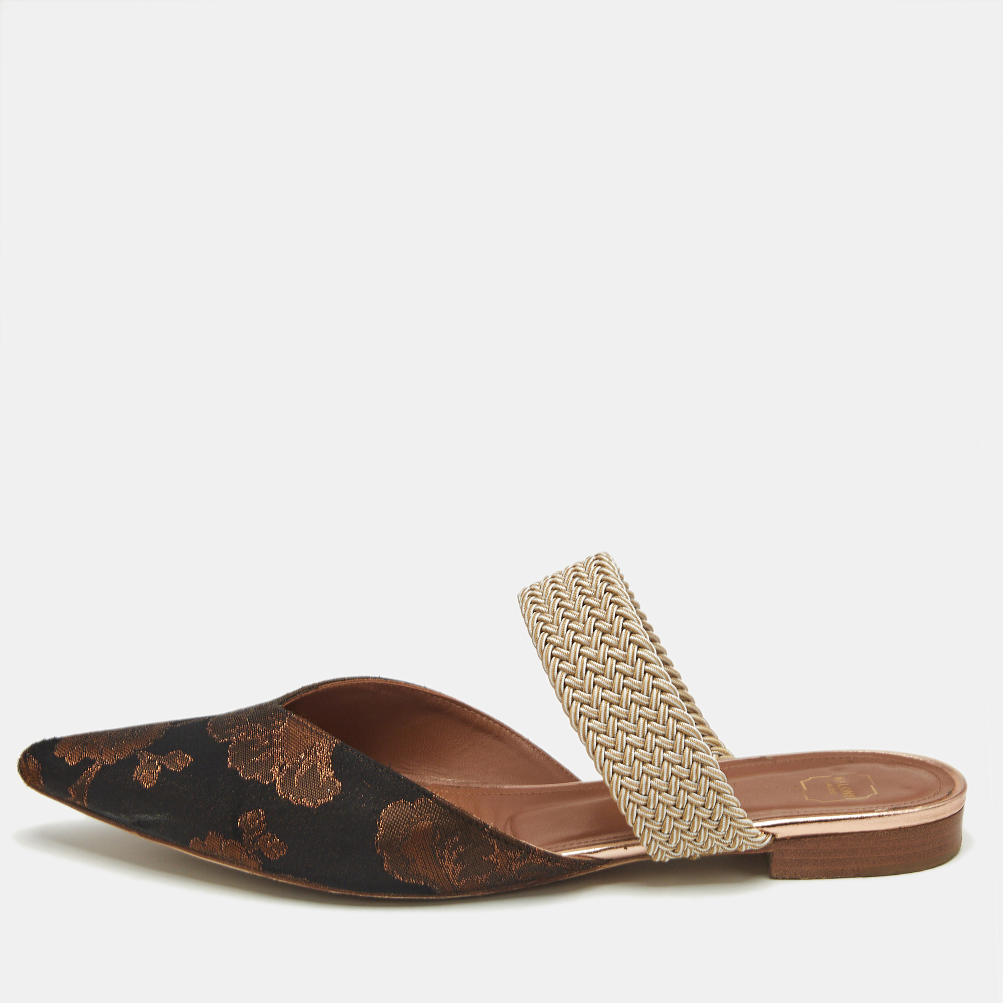 

Malone Souliers Multicolor Brocade Fabric Maisie Flat Sandals Size