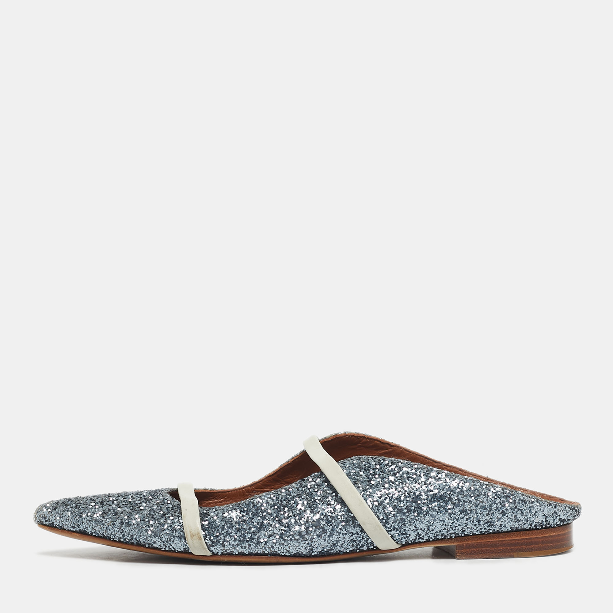 Malone Souliers Metallic Glitter Maureen Flat Size 38.5