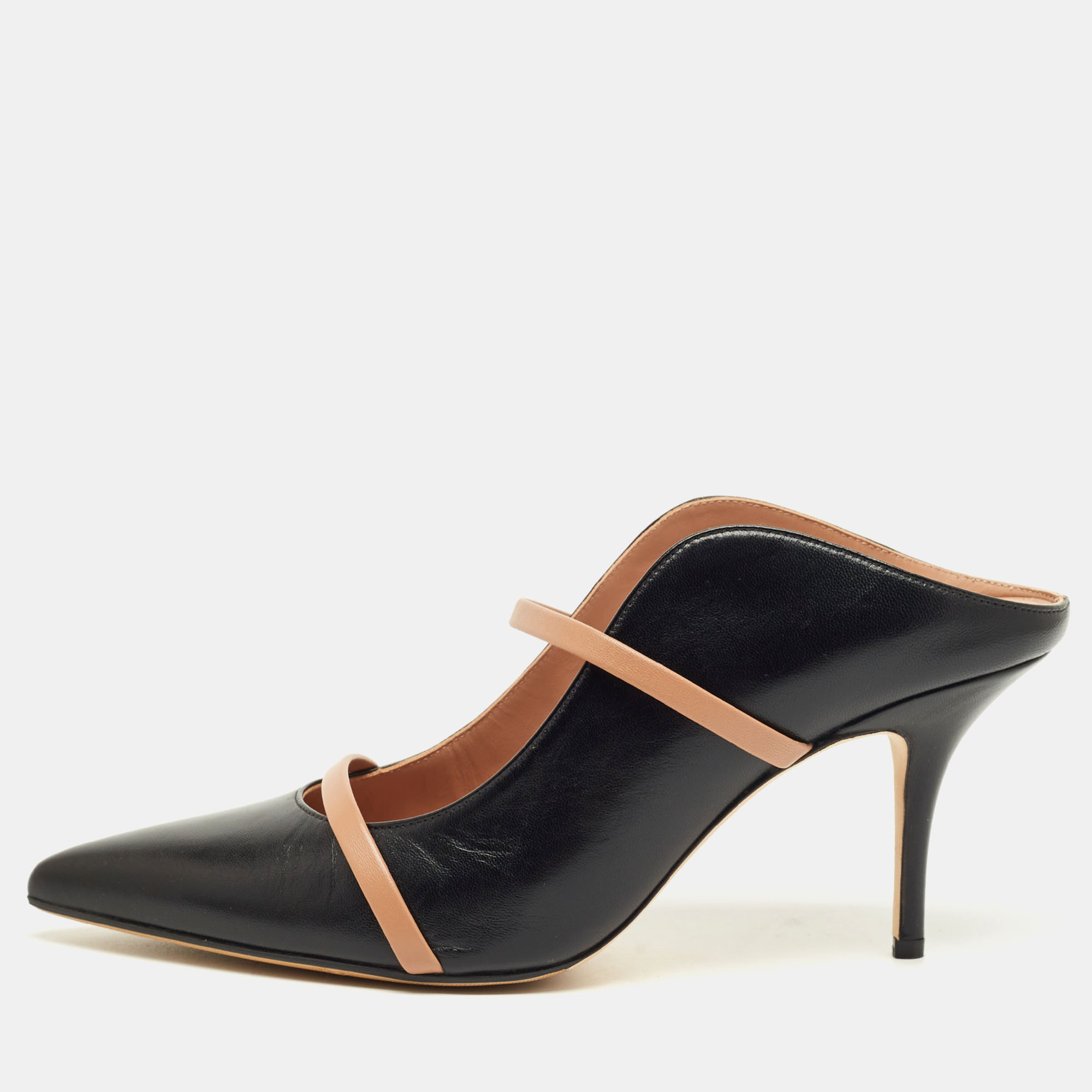 

Malone Souliers Black/Beige Leather Maureen Mules Size