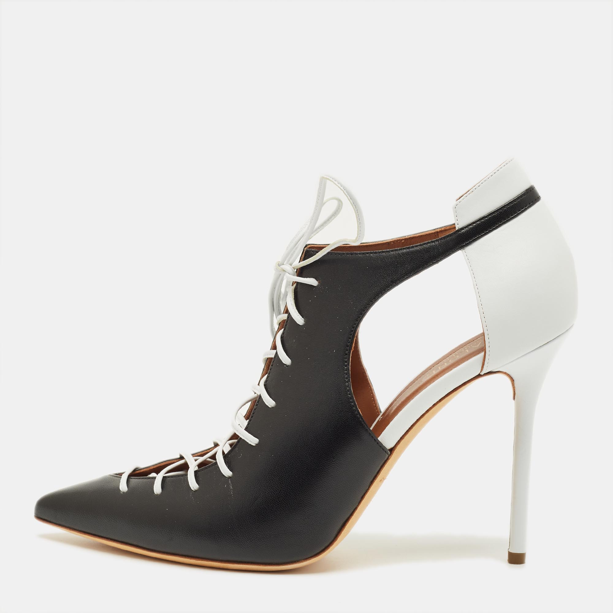 

Malone Souliers Montana Size . Black/White Leather Pumps