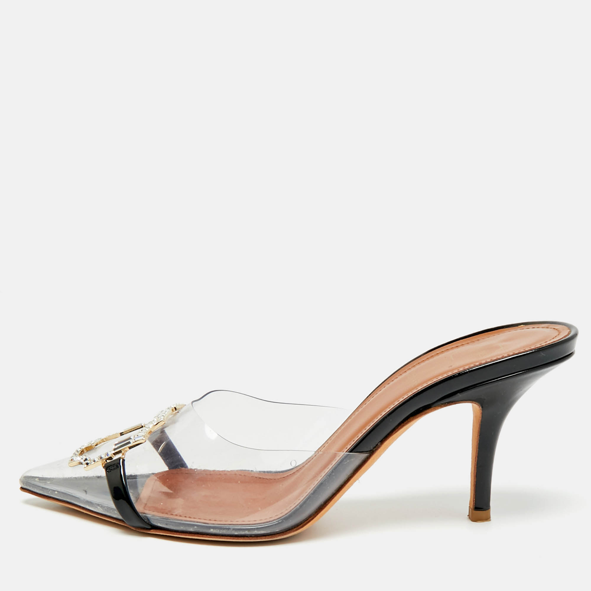 

Malone Souliers Missy Size  Transparent Patent Leather and PVC Mules