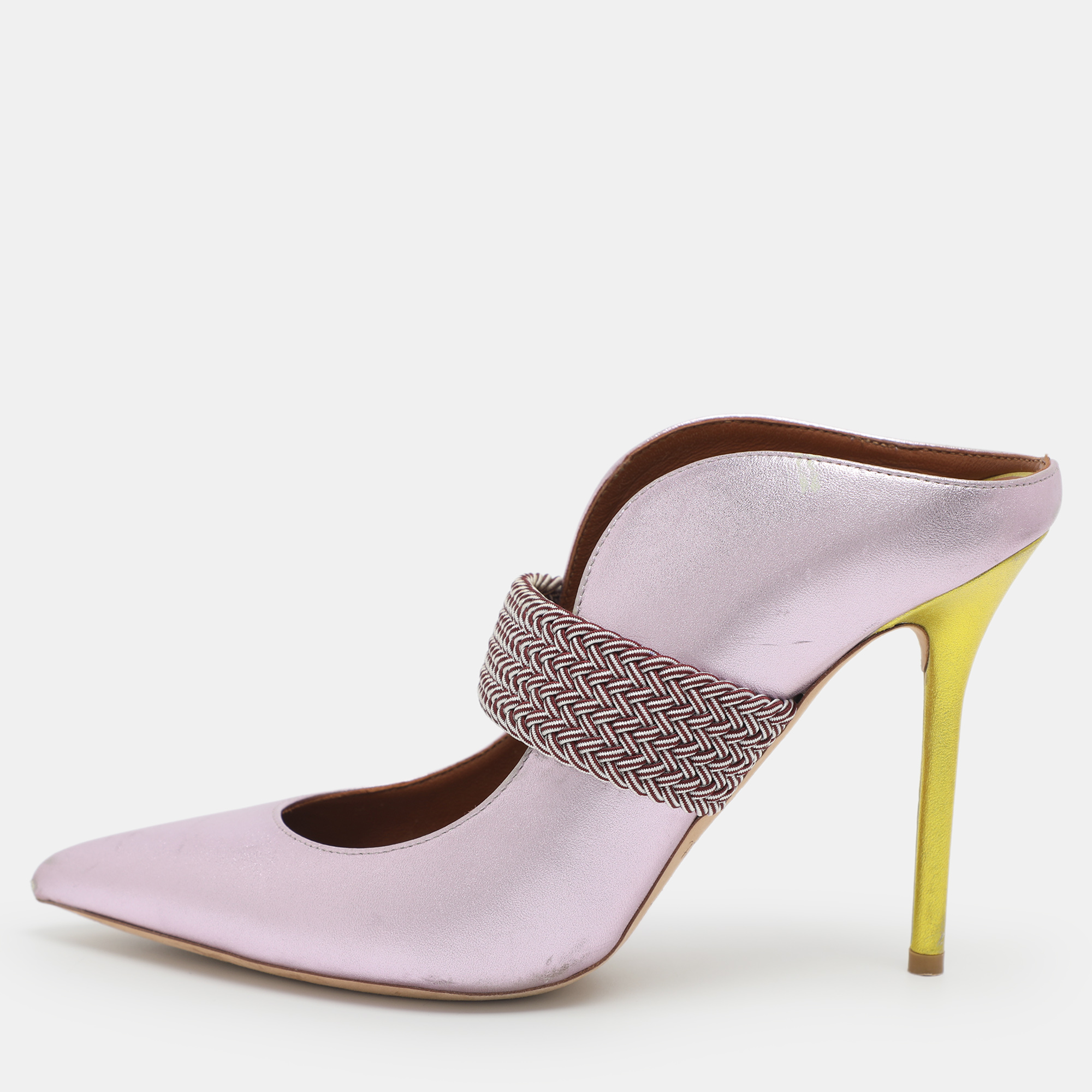 

Malone Souliers Mara Size  Metallic Purple Leather Mules