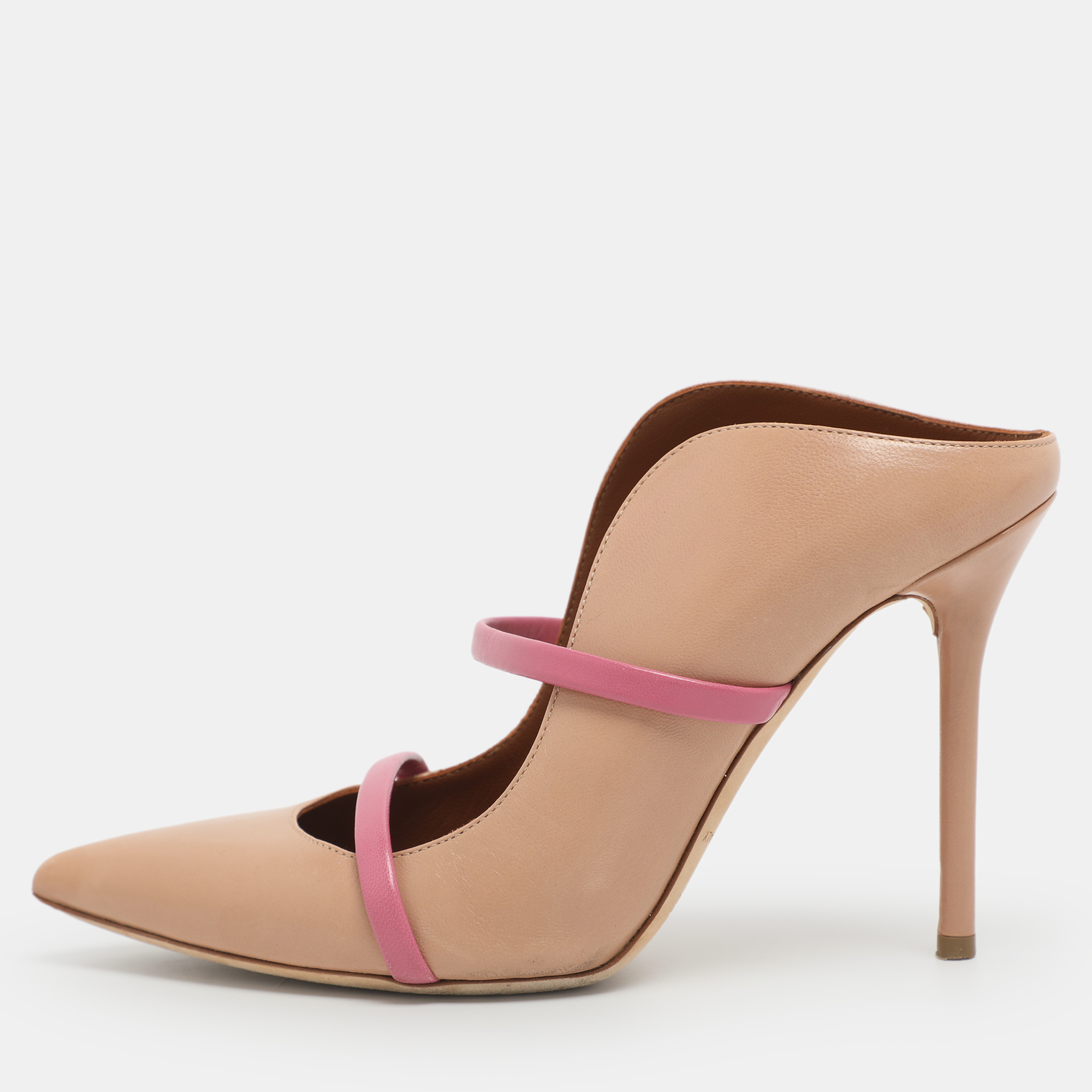 

Malone Souliers Maureen Size  Beige/Pink Leather Mules