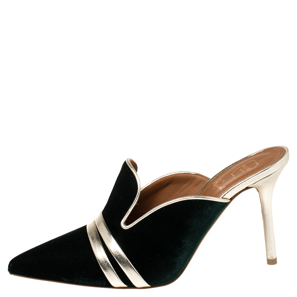 

Malone Souliers Green Velvet Hayley Mule Size