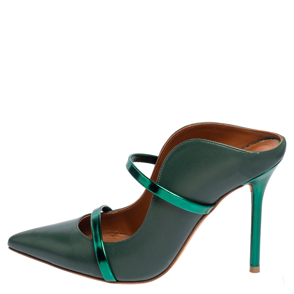

Malone Souliers Green Leather Maureen Pumps Size