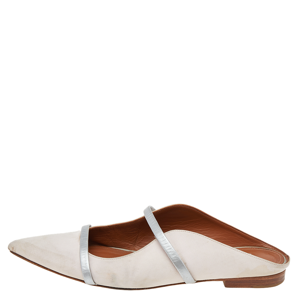 

Malone Souliers Beige Fabric Maureen Flats Size