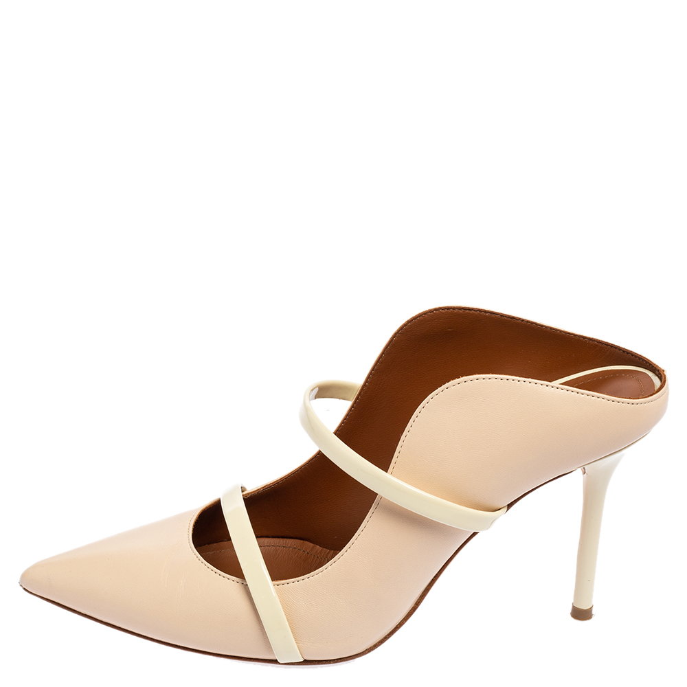 

Malone Souliers Beige Leather Maureen Mules Size