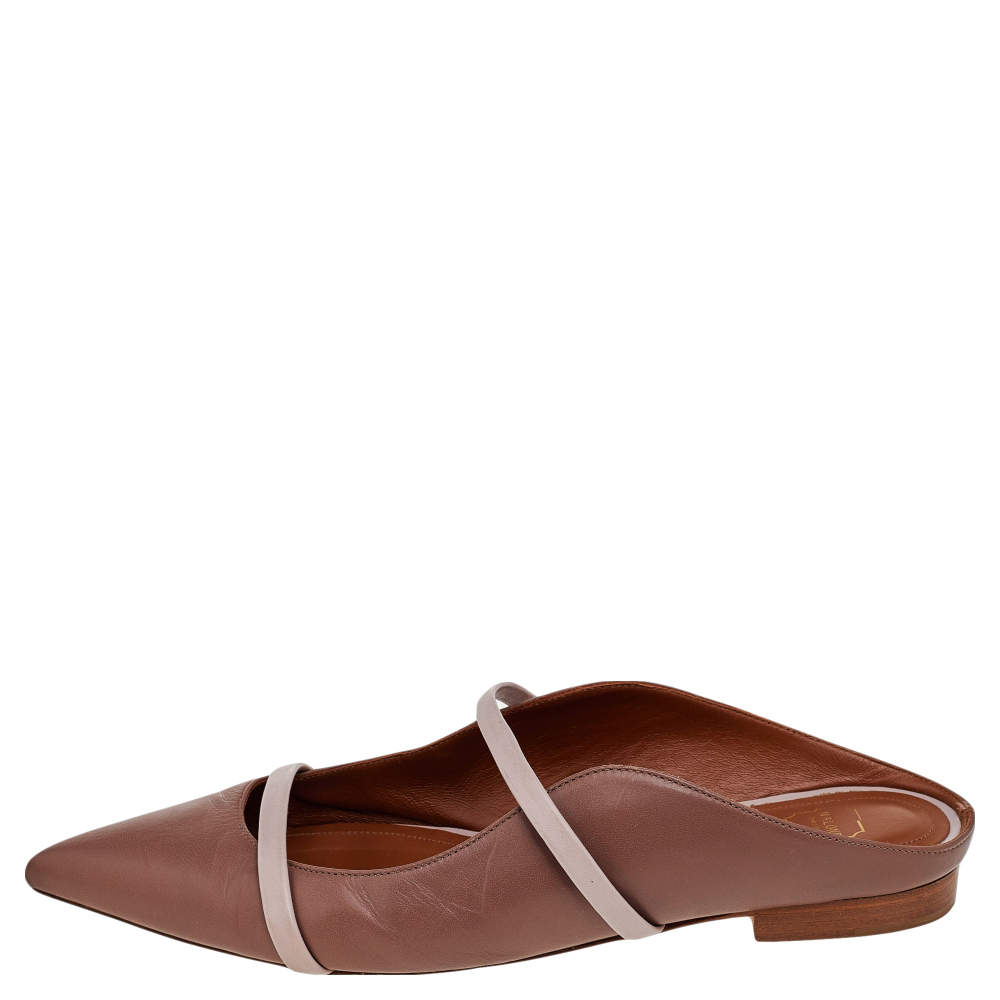 

Malone Souliers Old Rose Leather Maureen Flats Size, Pink