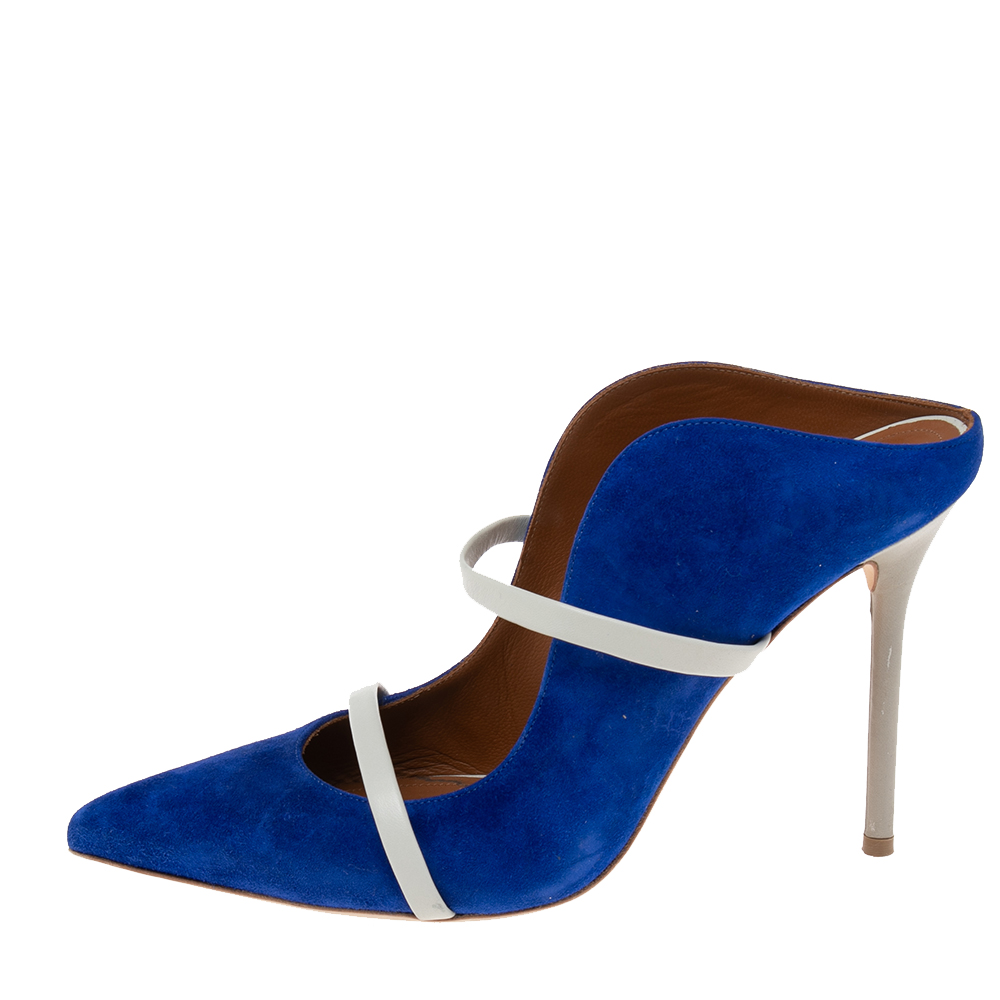 

Malone Souliers Royal Blue Suede Maureen Pumps Size