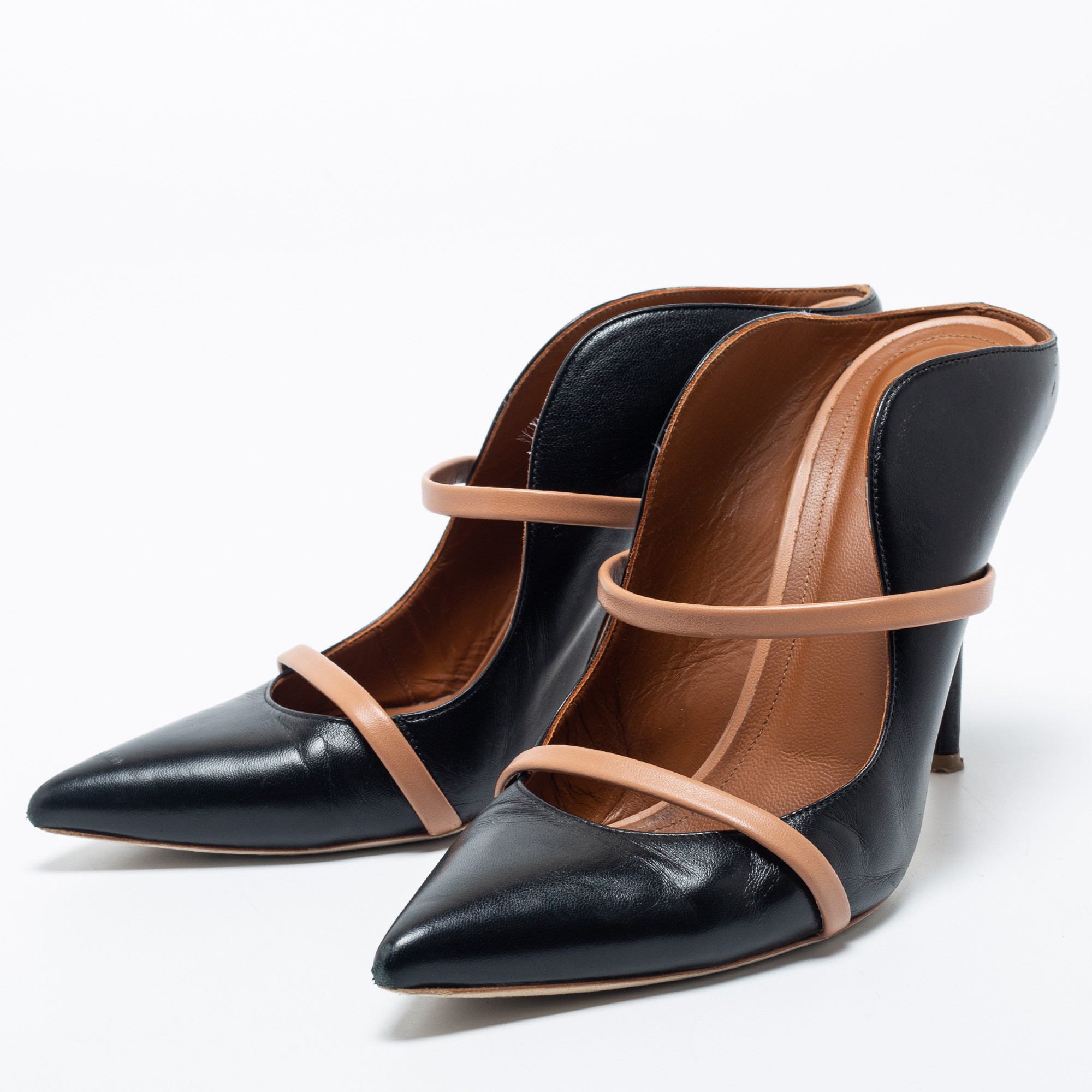 

Malone Souliers Black/Tan Leather Maureen Mules Size