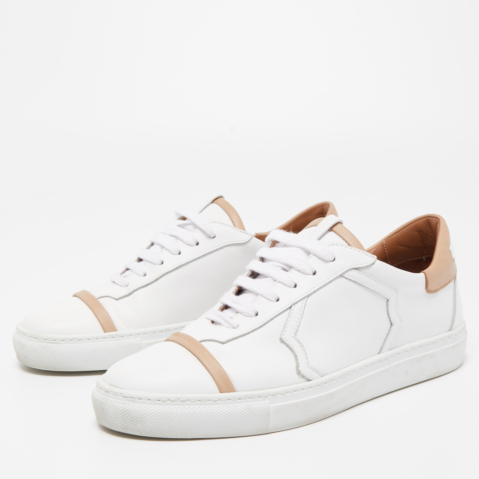 

Malone Souliers White/Beige Leather Musa Sneakers Size