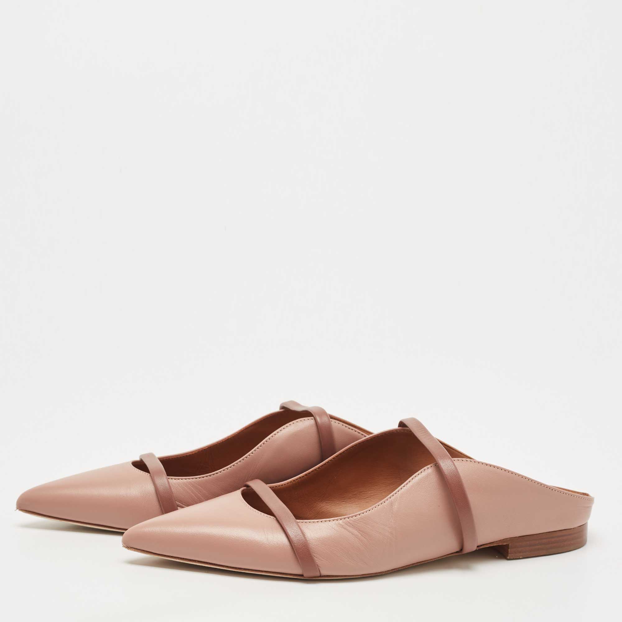 

Malone Souliers Two Tone Leather Maureen Flat Mules Size, Pink